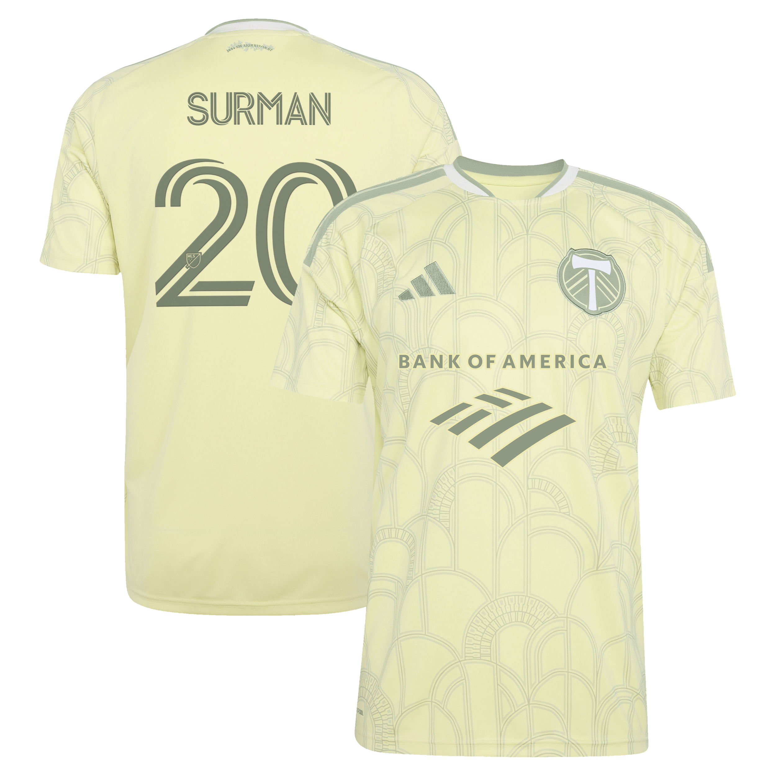 Finn Surman Portland Timbers 2026 Civic Stadium Kit Jersey - Yellow