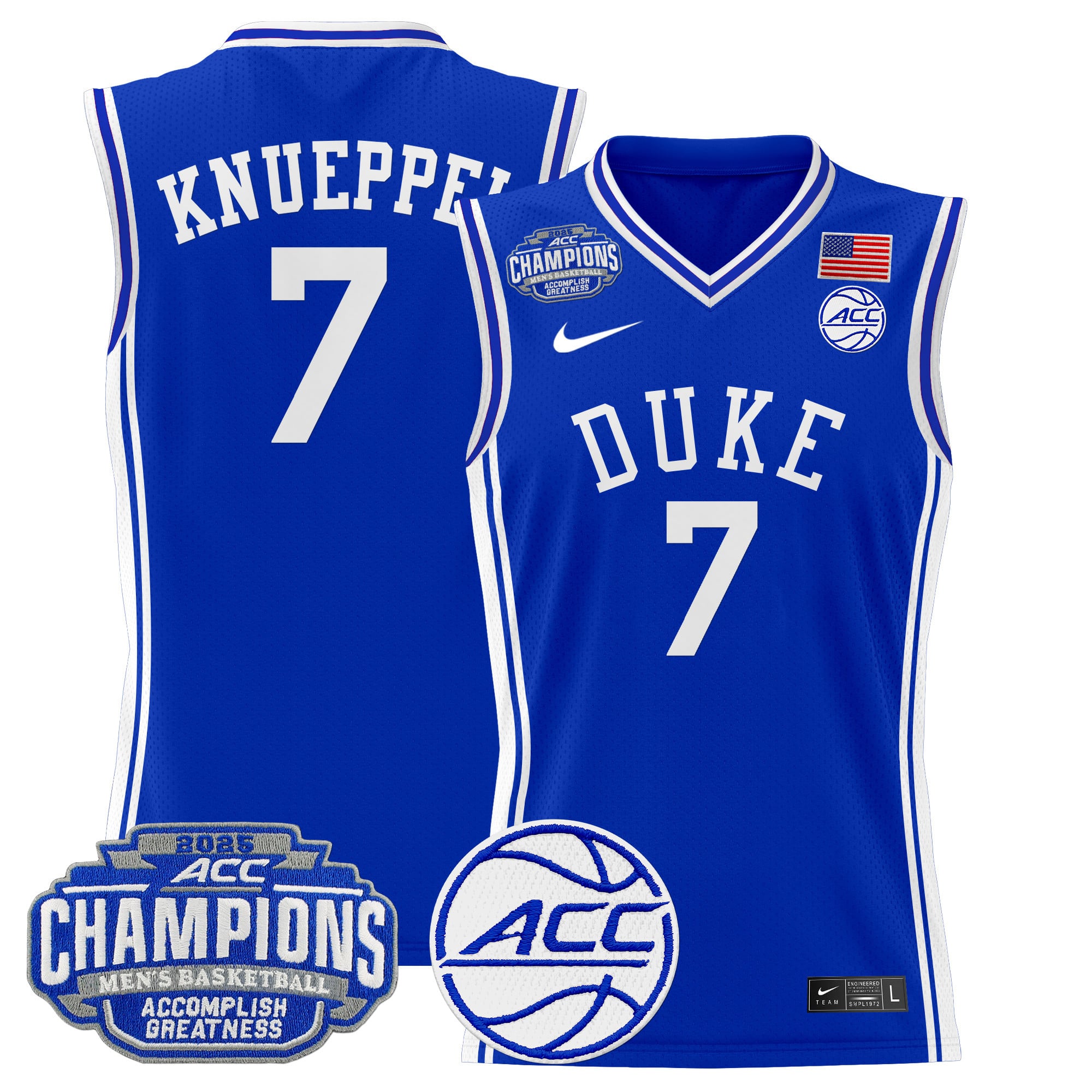 Alternative view of Flagg Duke Blue Devils Jersey - Nike White #2