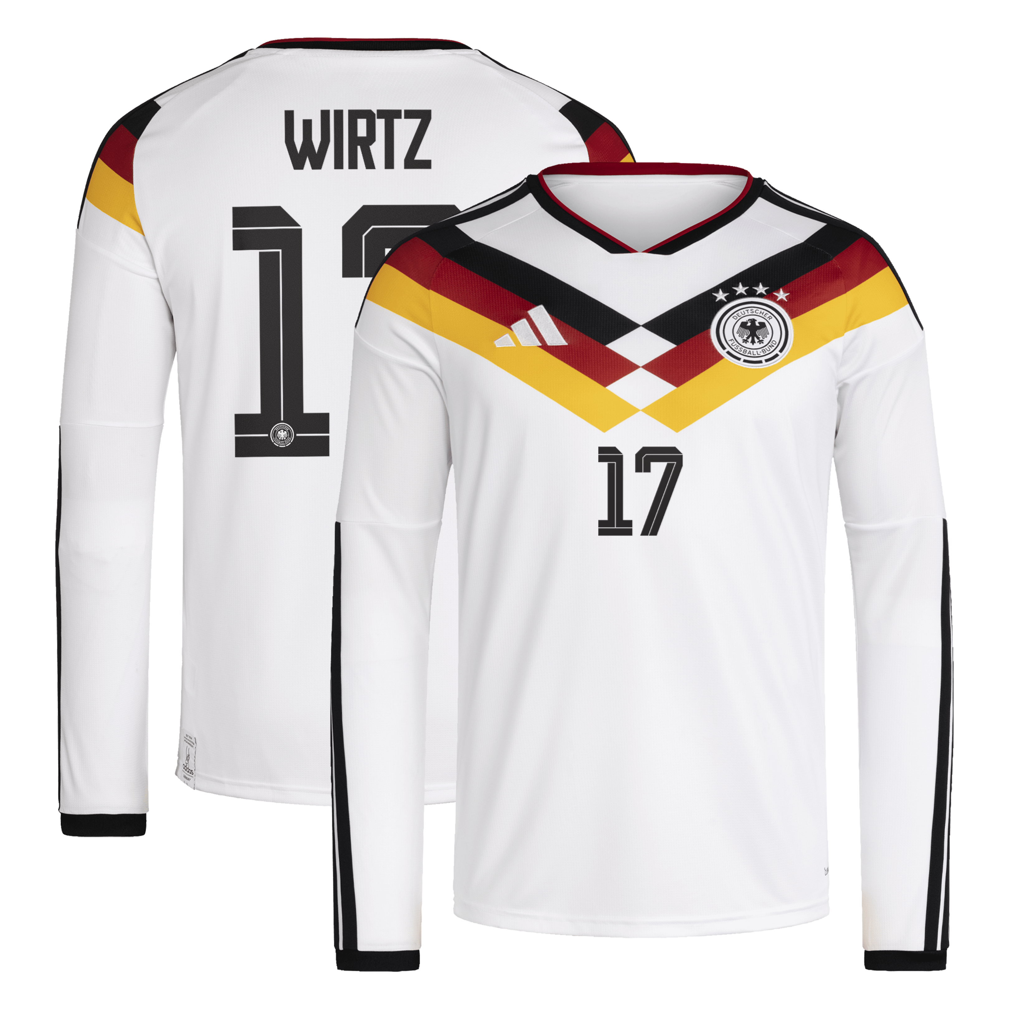 Florian Wirtz Germany National Team 2026 Home Long Sleeve Jersey