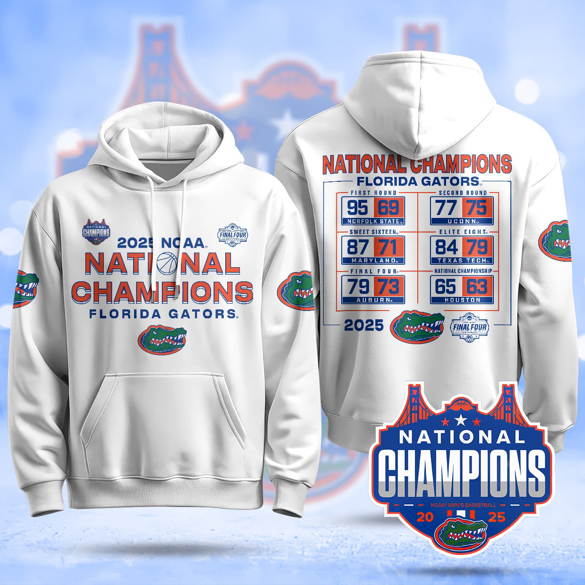 Alternative view of florida Gators 2025 Champions Hoodie - Florida Gators 2025 NCAA