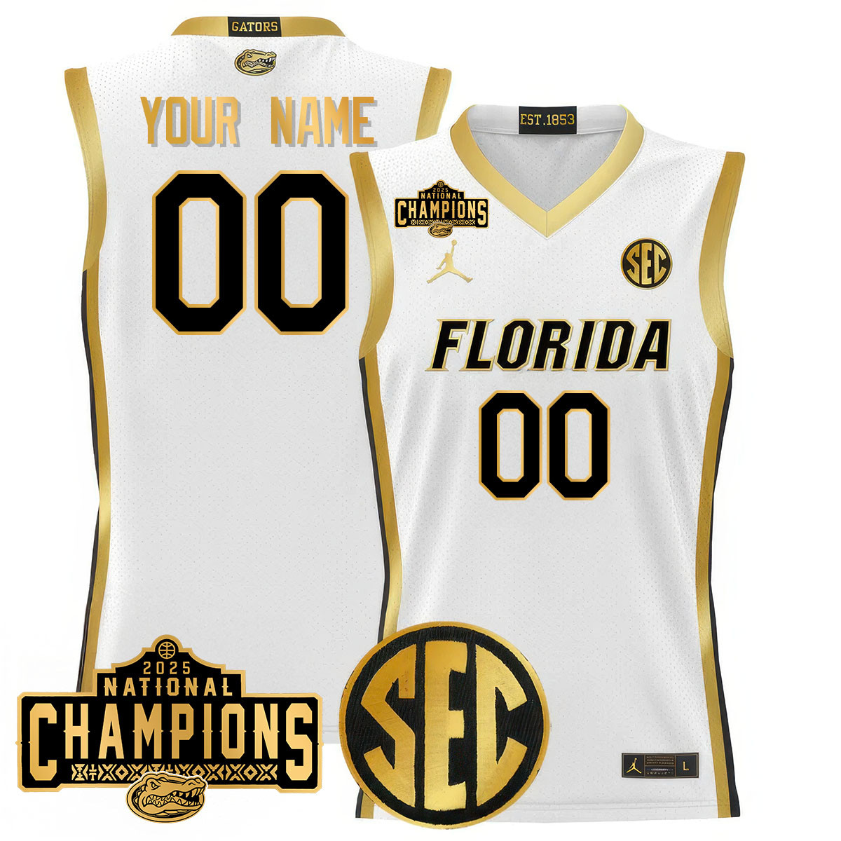 Alternative view of Florida Gators 2025 Champs Jersey - Black & Gold