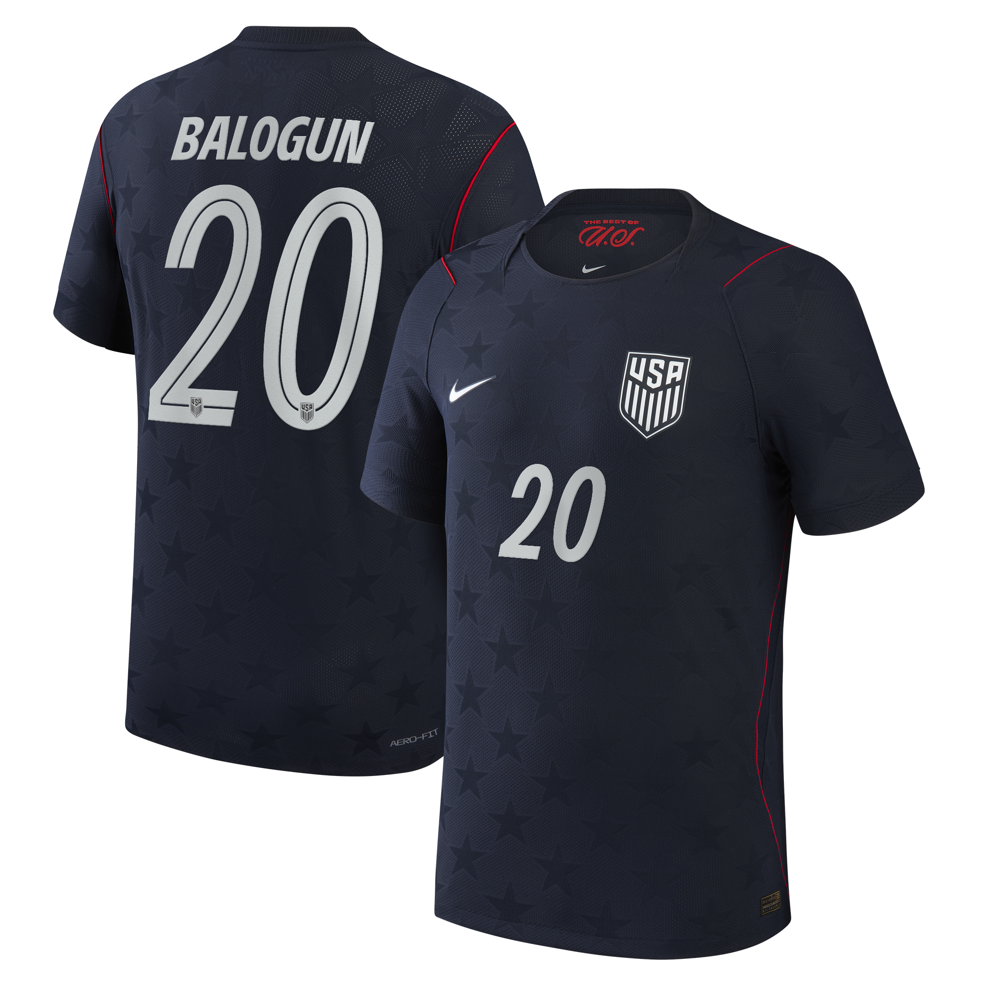 Folarin Balogun USMNT 2026 Away Match Jersey - Blue