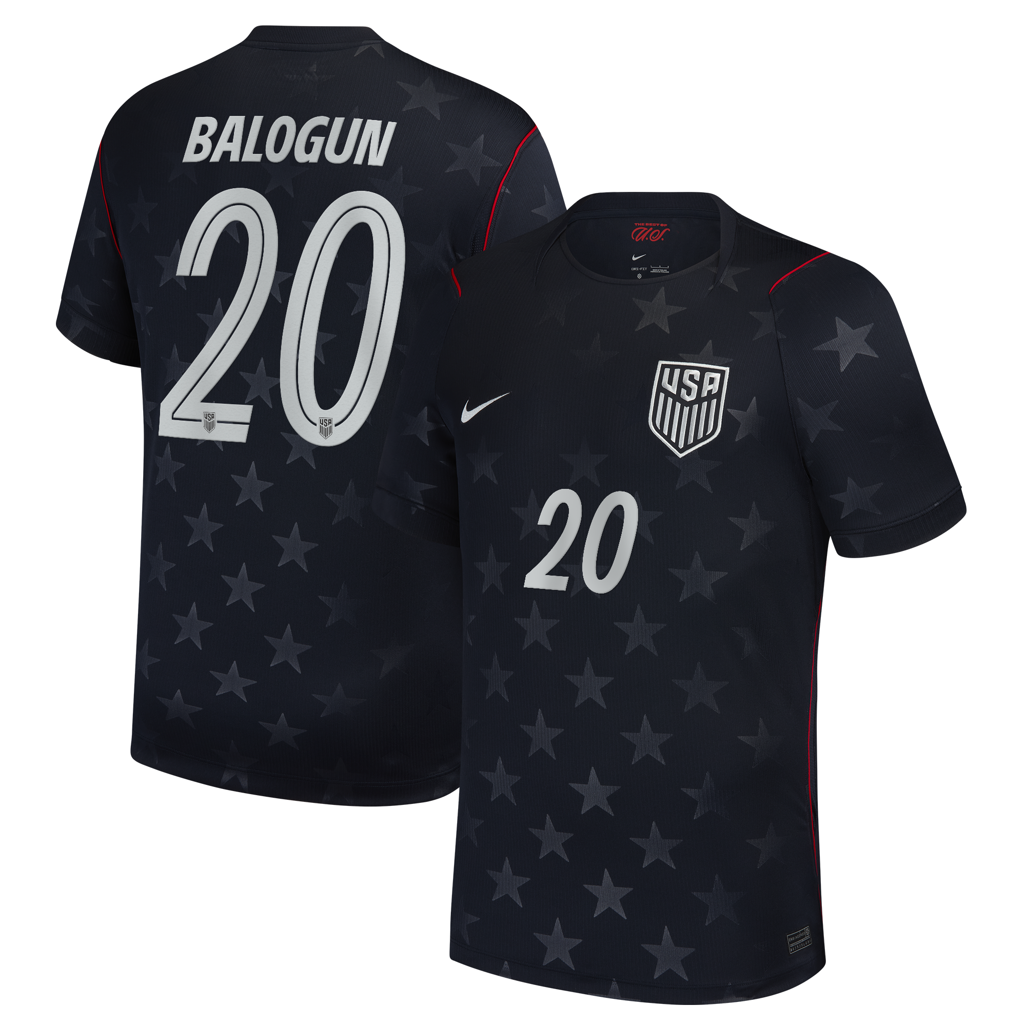 Folarin Balogun USMNT 2026 Away Stadium Jersey - Blue