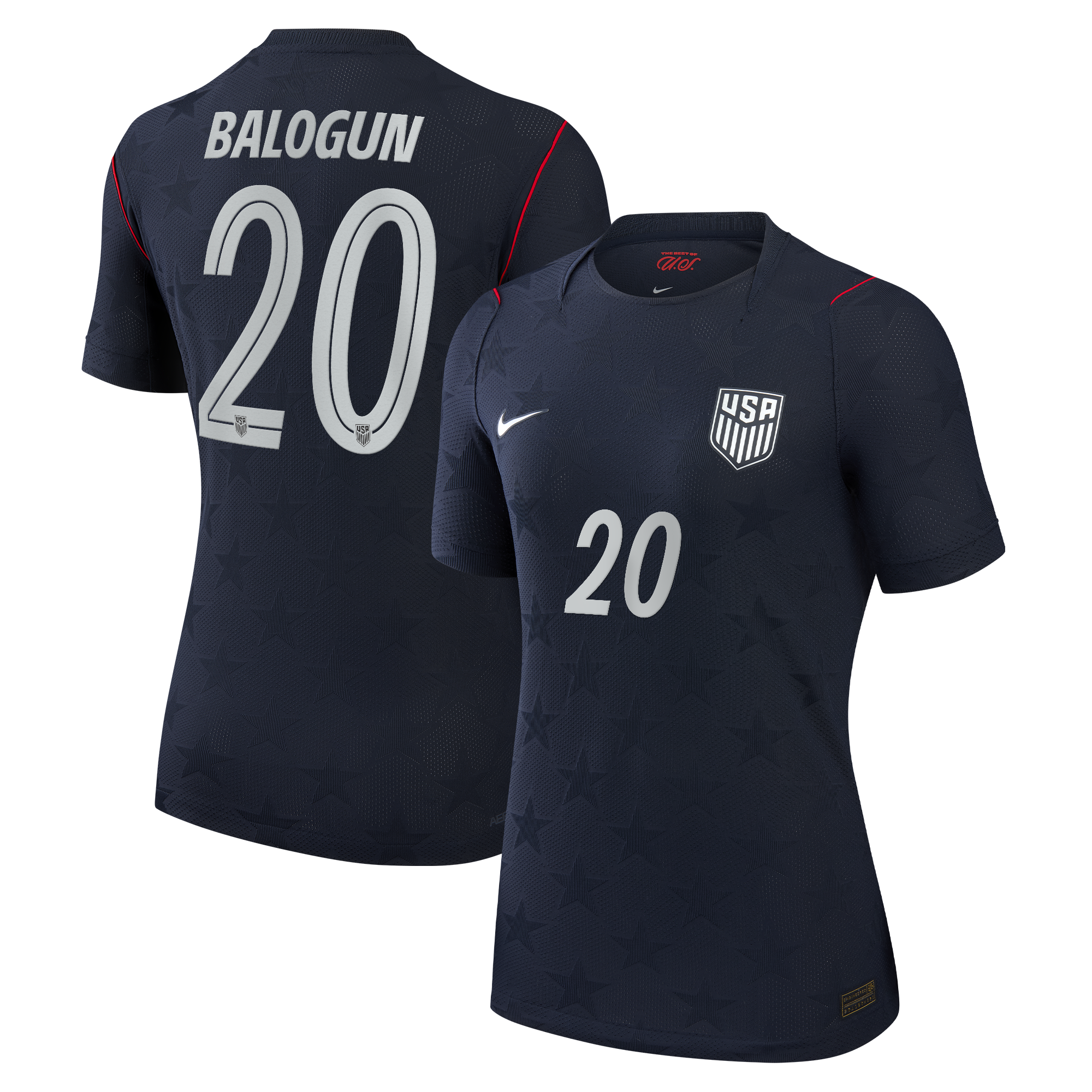 Folarin Balogun USMNT Women's 2026 Away Match Jersey - Blue
