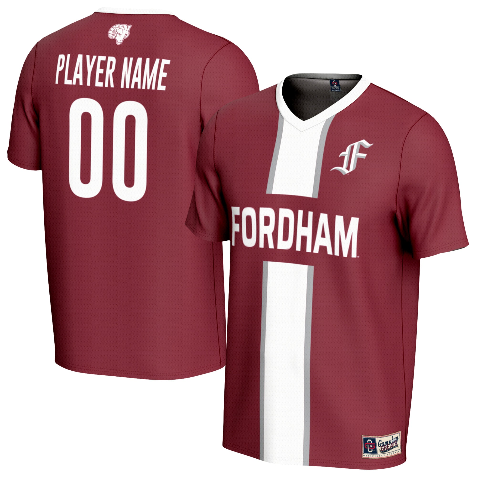 Fordham Rams GameDay Greats Unisex Lightweight Collegiate Men's Soccer NIL Pick-A-Player Fashion Jersey - Maroon