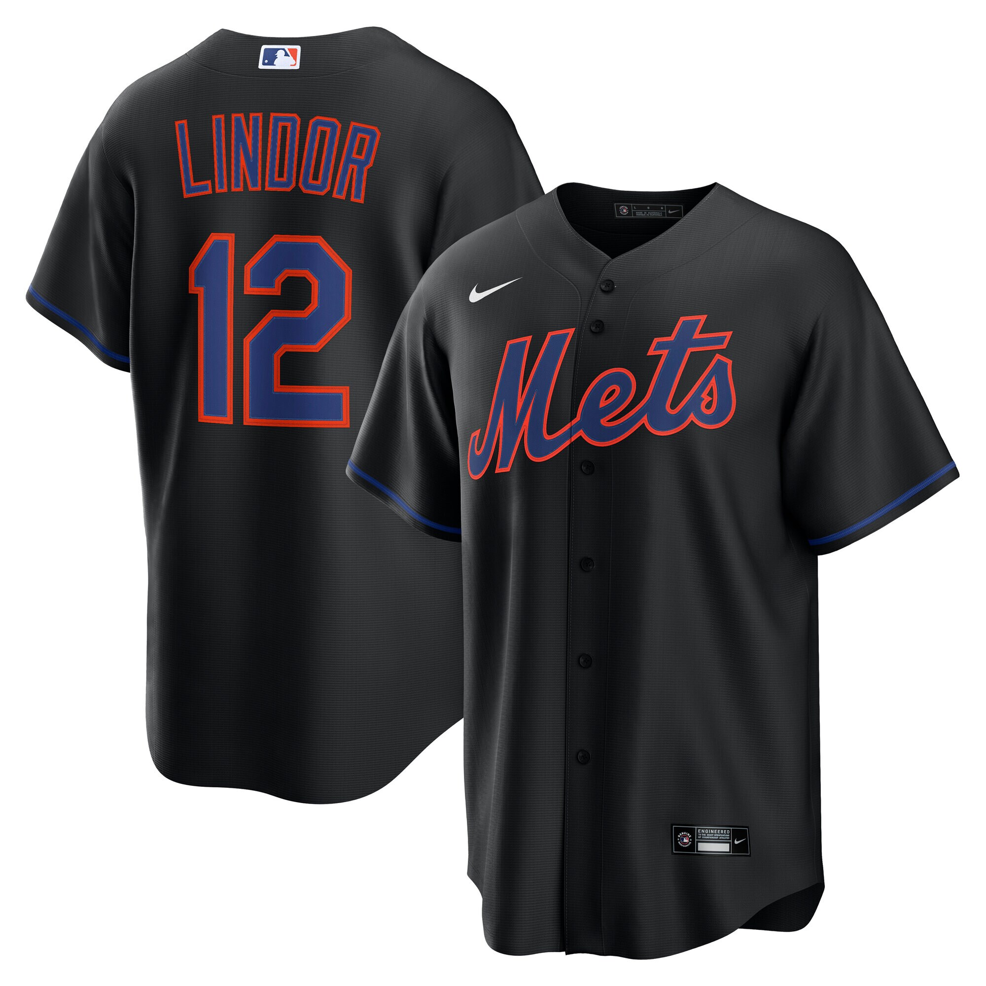 Francisco Lindor New York Mets Alternate Jersey - Black