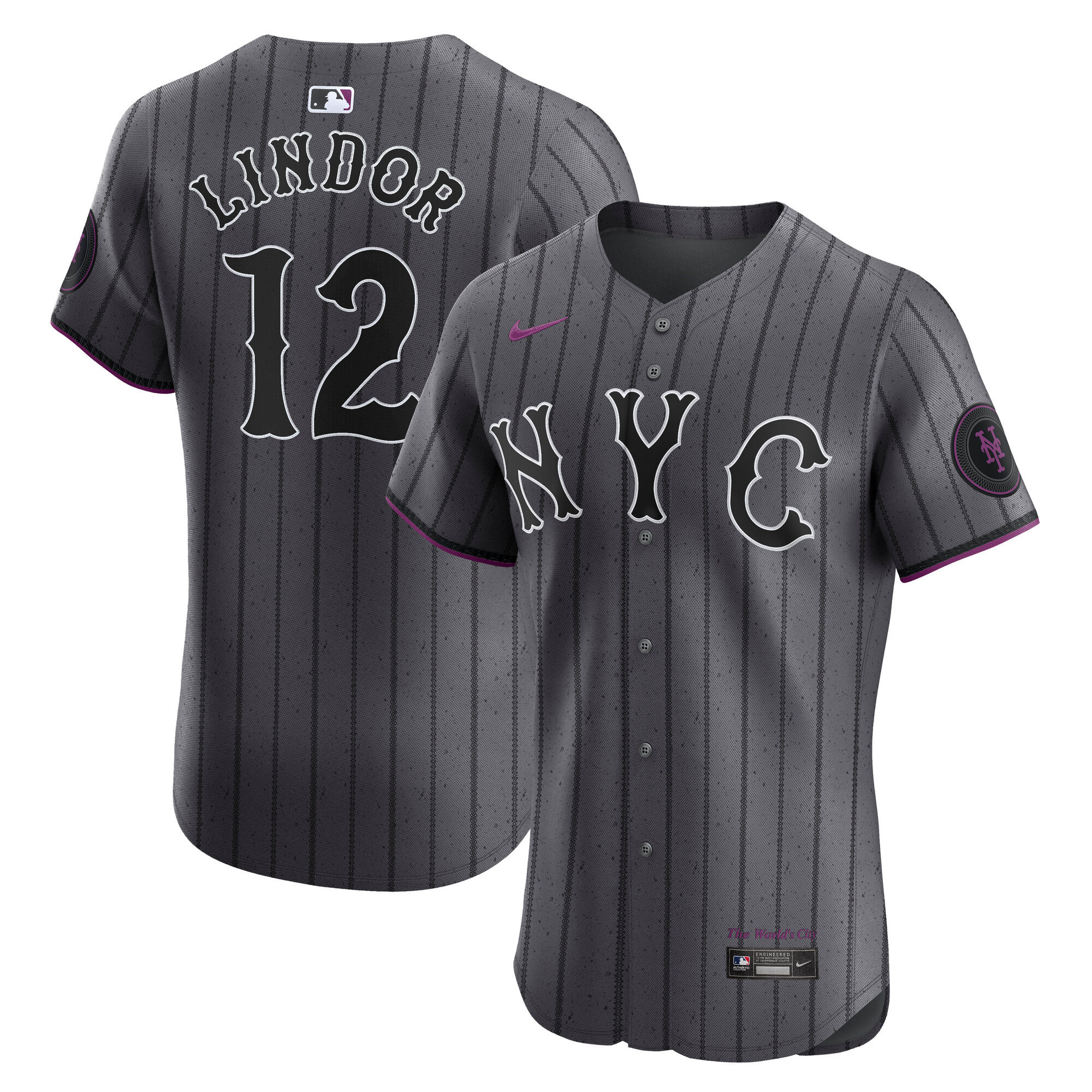 Francisco Lindor New York Mets City Connect Elite Jersey - Gray