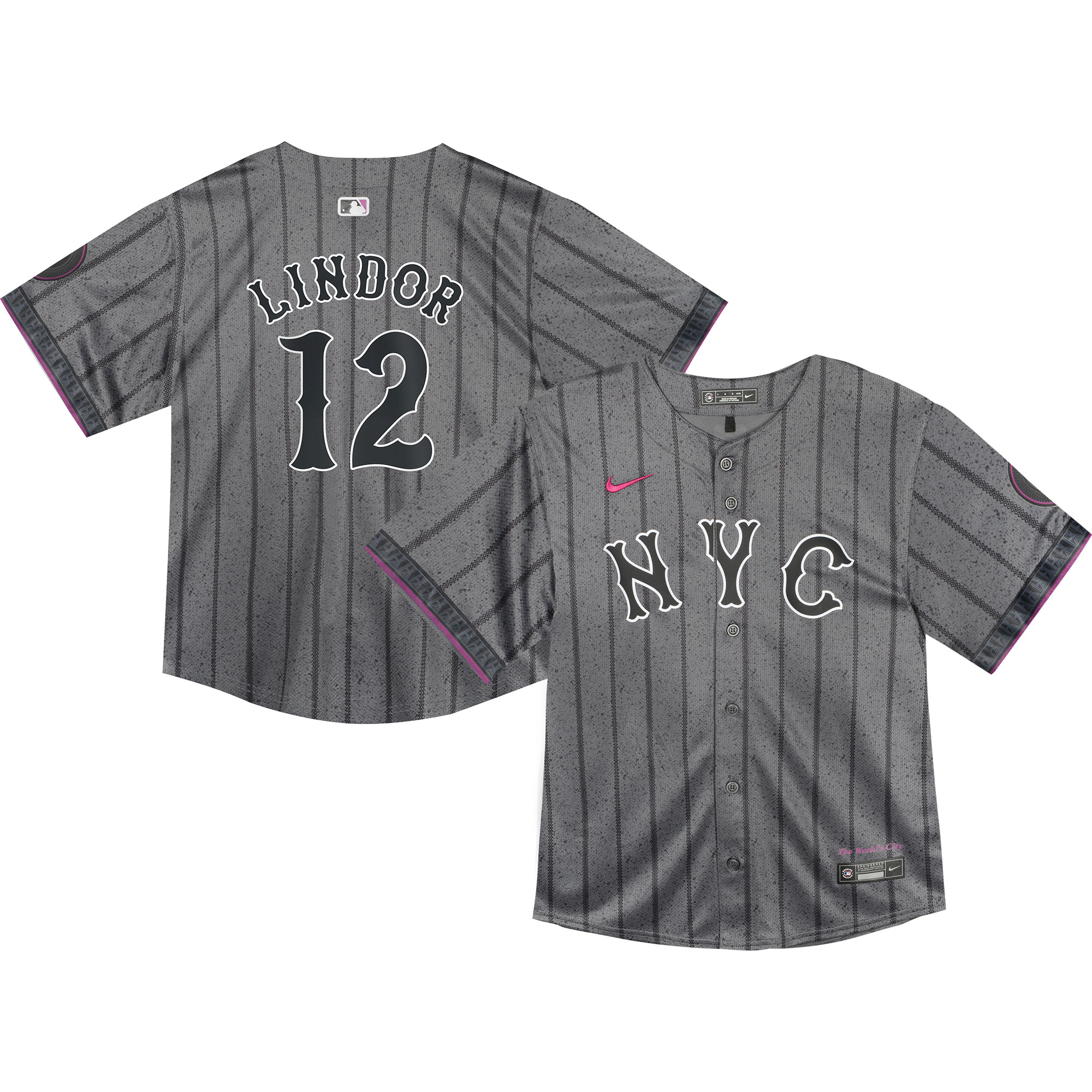 Francisco Lindor New York Mets Infant 2024 City Connect Limited Player Jersey - Graphite
