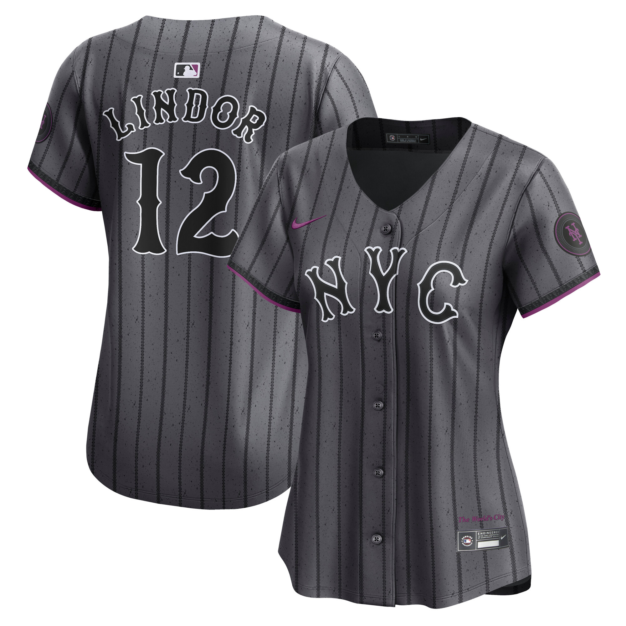 Francisco Lindor New York Mets Women's City Connect Limited Jersey - Gray
