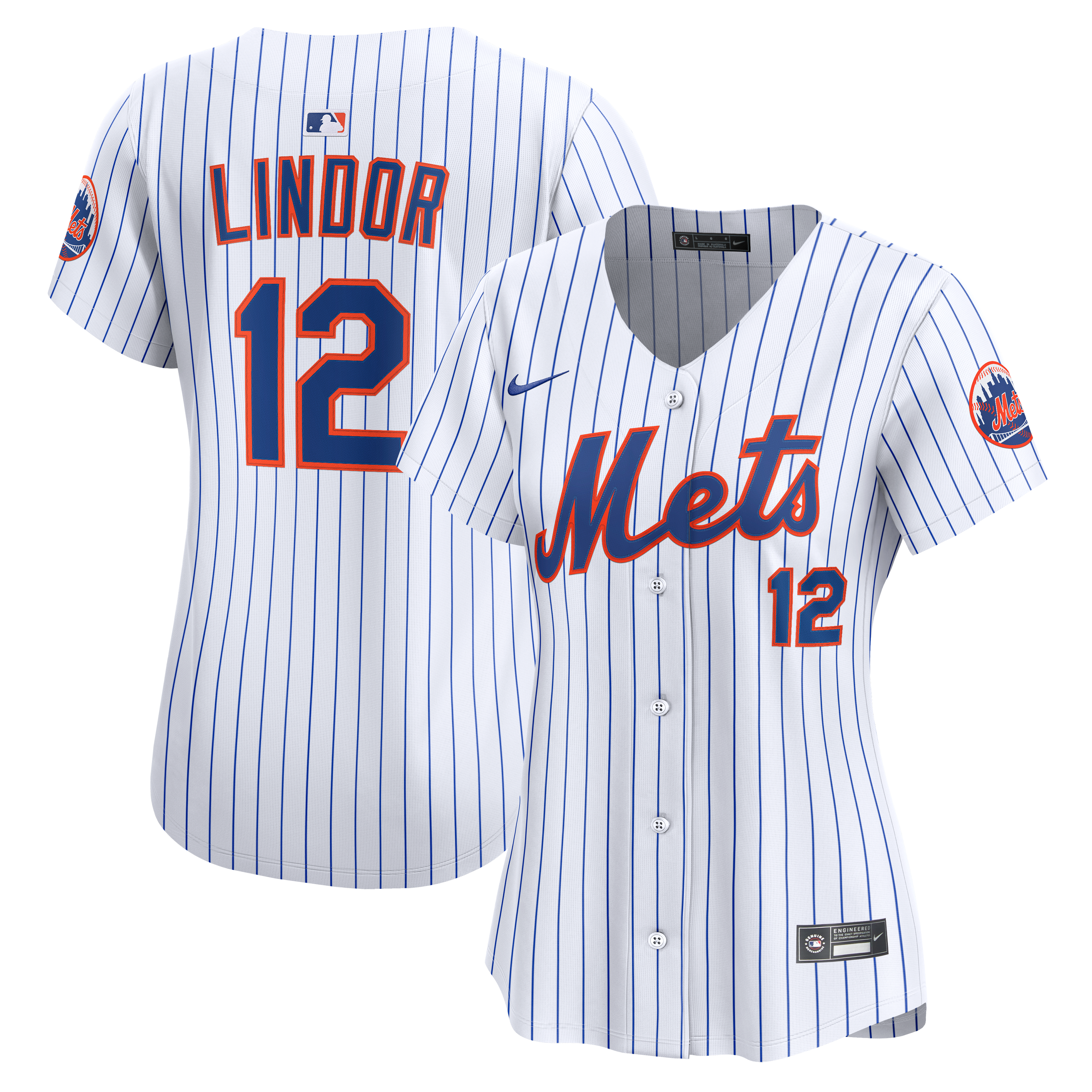 Francisco Lindor New York Mets Women's Home Limited Jersey - White