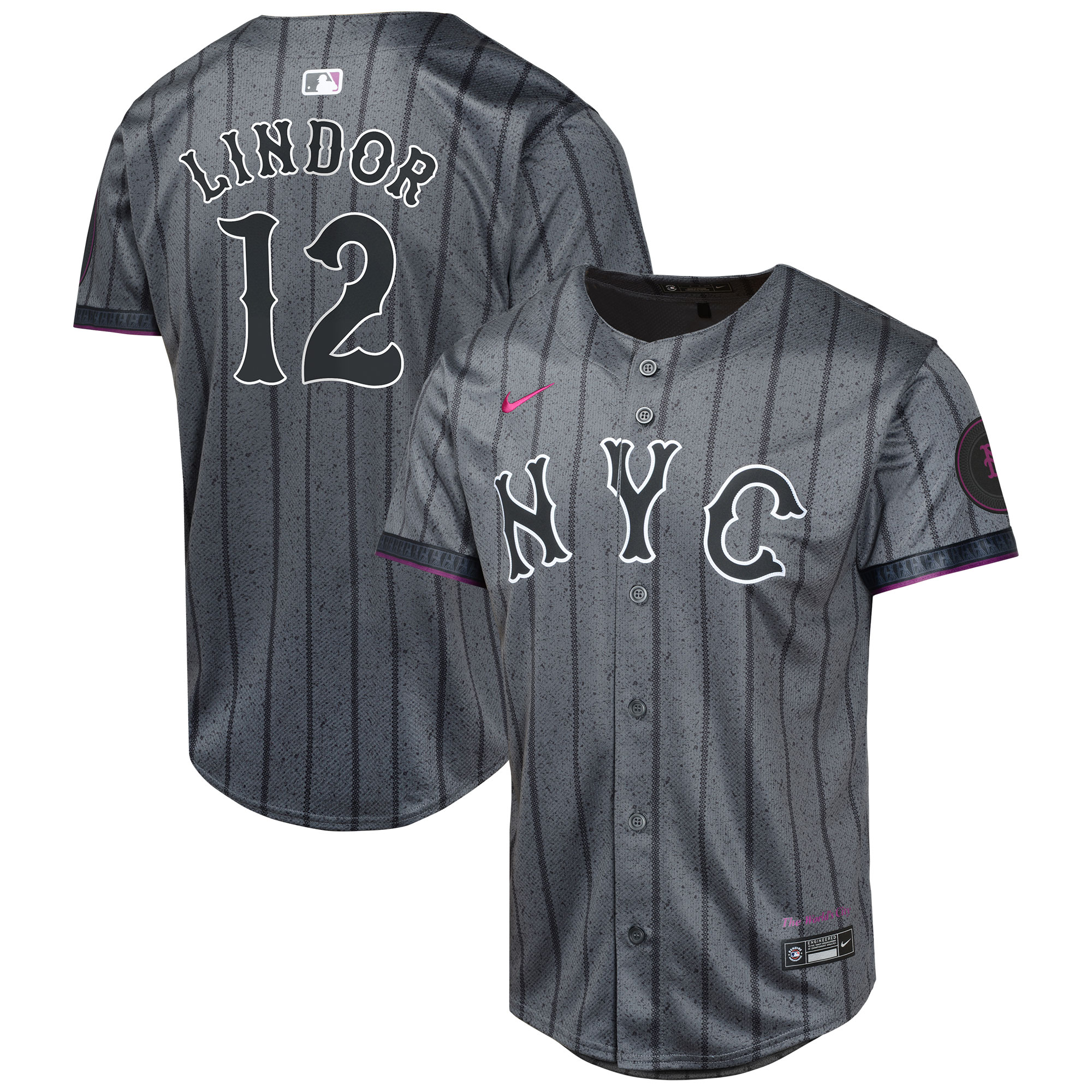 Francisco Lindor New York Mets Youth 2024 City Connect Limited Player Jersey - Graphite