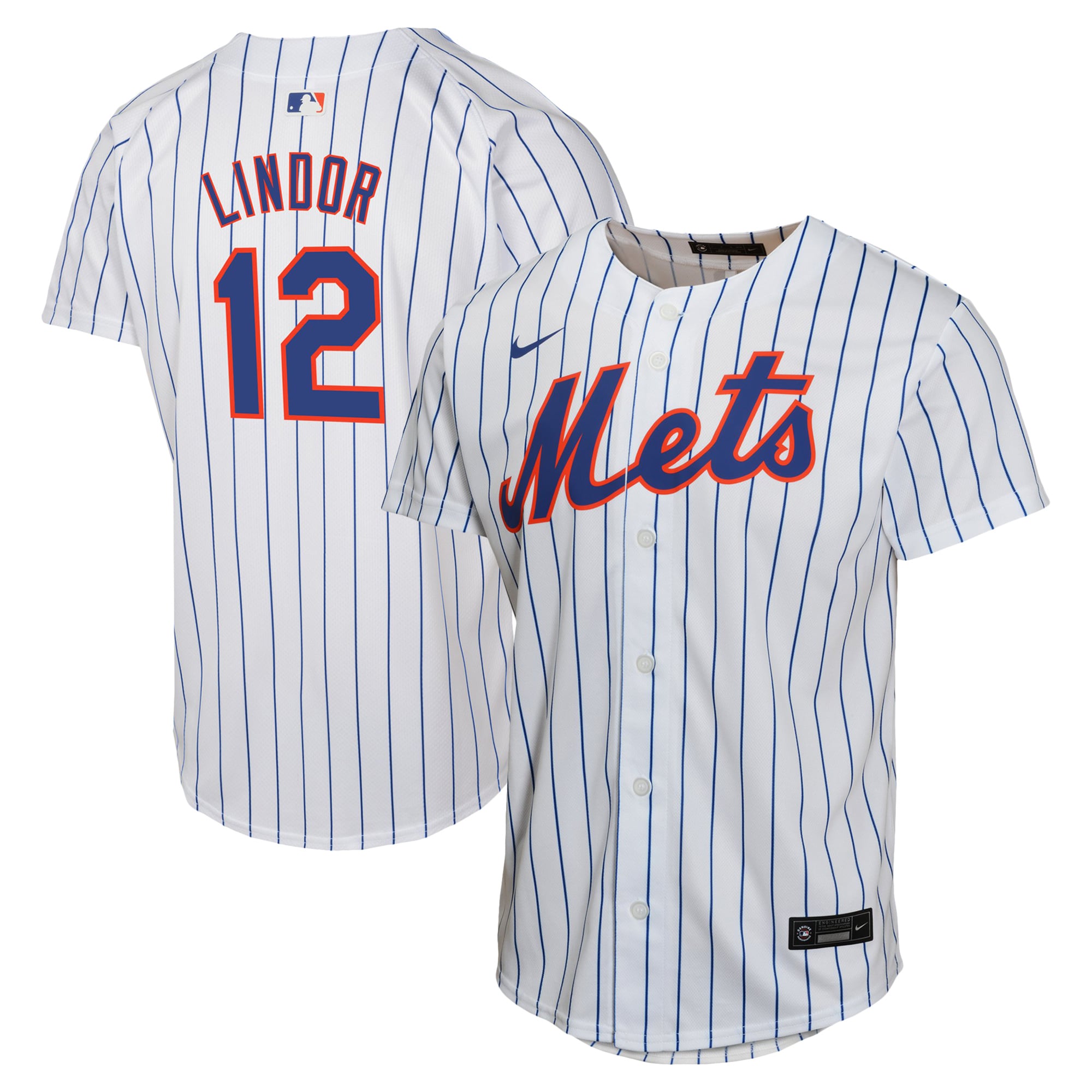 Francisco Lindor New York Mets Youth Home Game Player Jersey - White