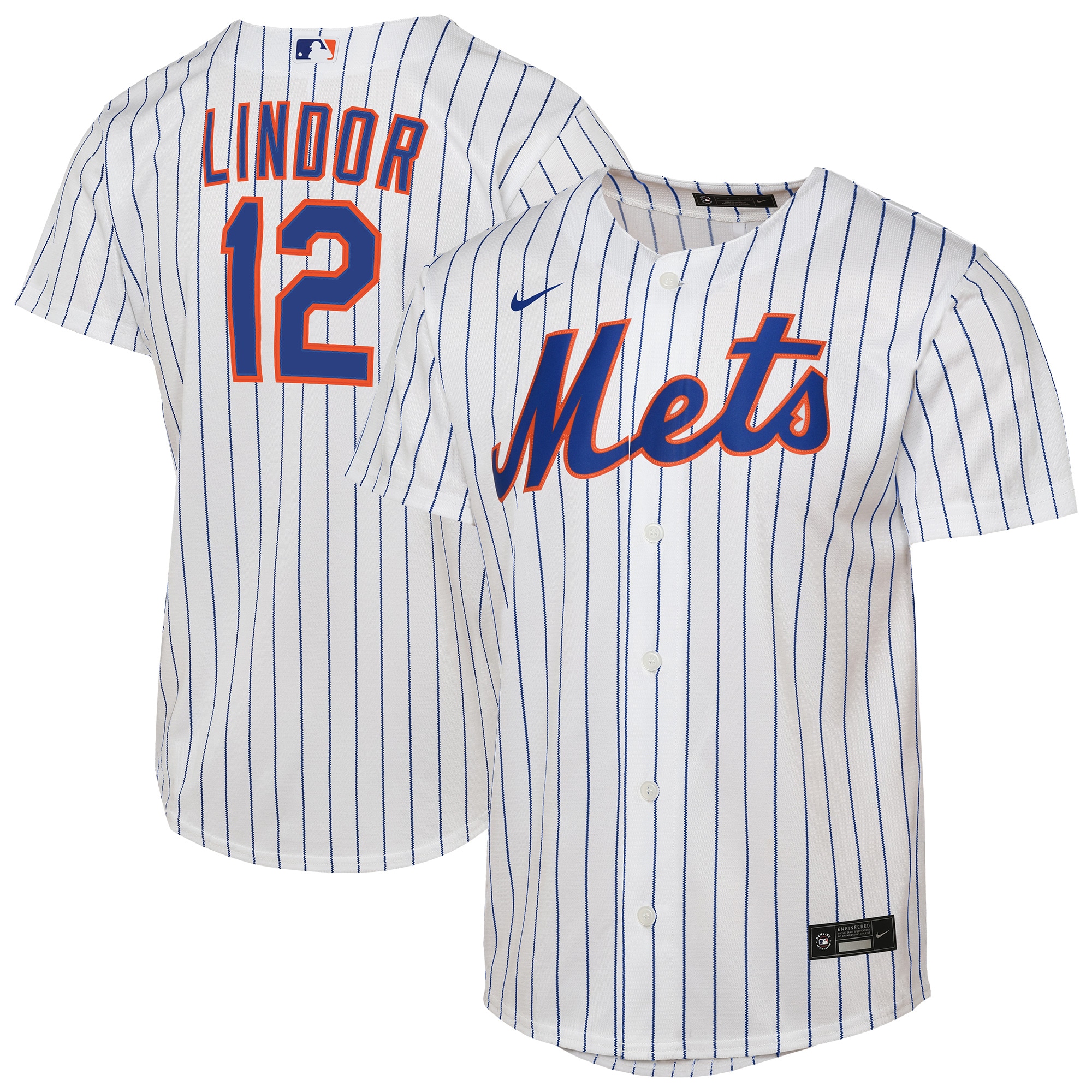 Francisco Lindor New York Mets Youth Home Player Jersey - White
