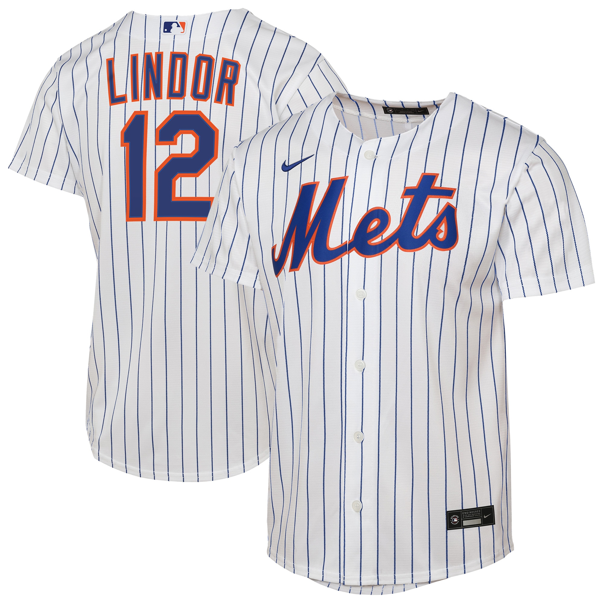 Francisco Lindor New York Mets Youth Home Player Jersey - White