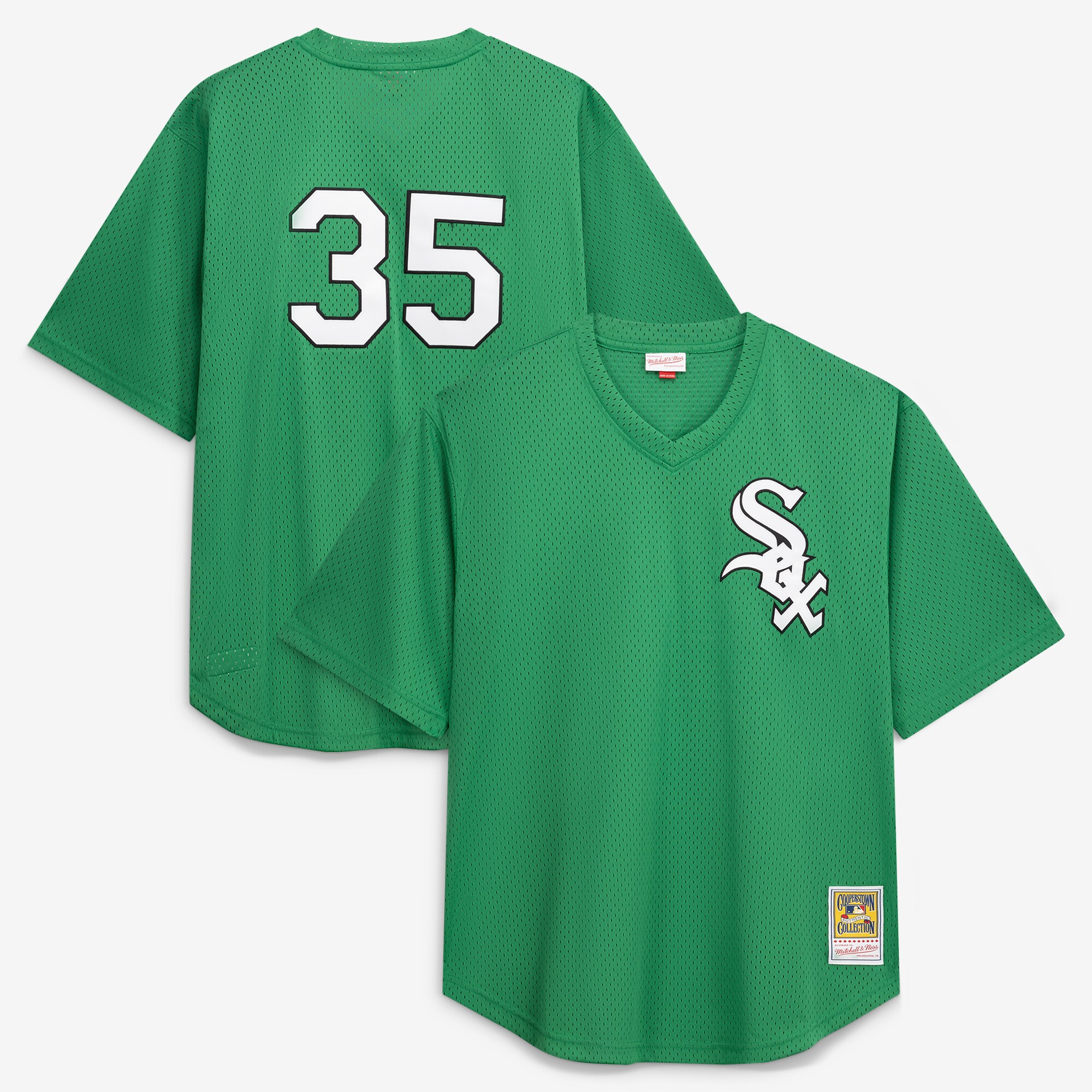 Frank Thomas Chicago White Sox Profile Big & Tall Cooperstown Collection Mesh Batting Practice Jersey - Kelly Green