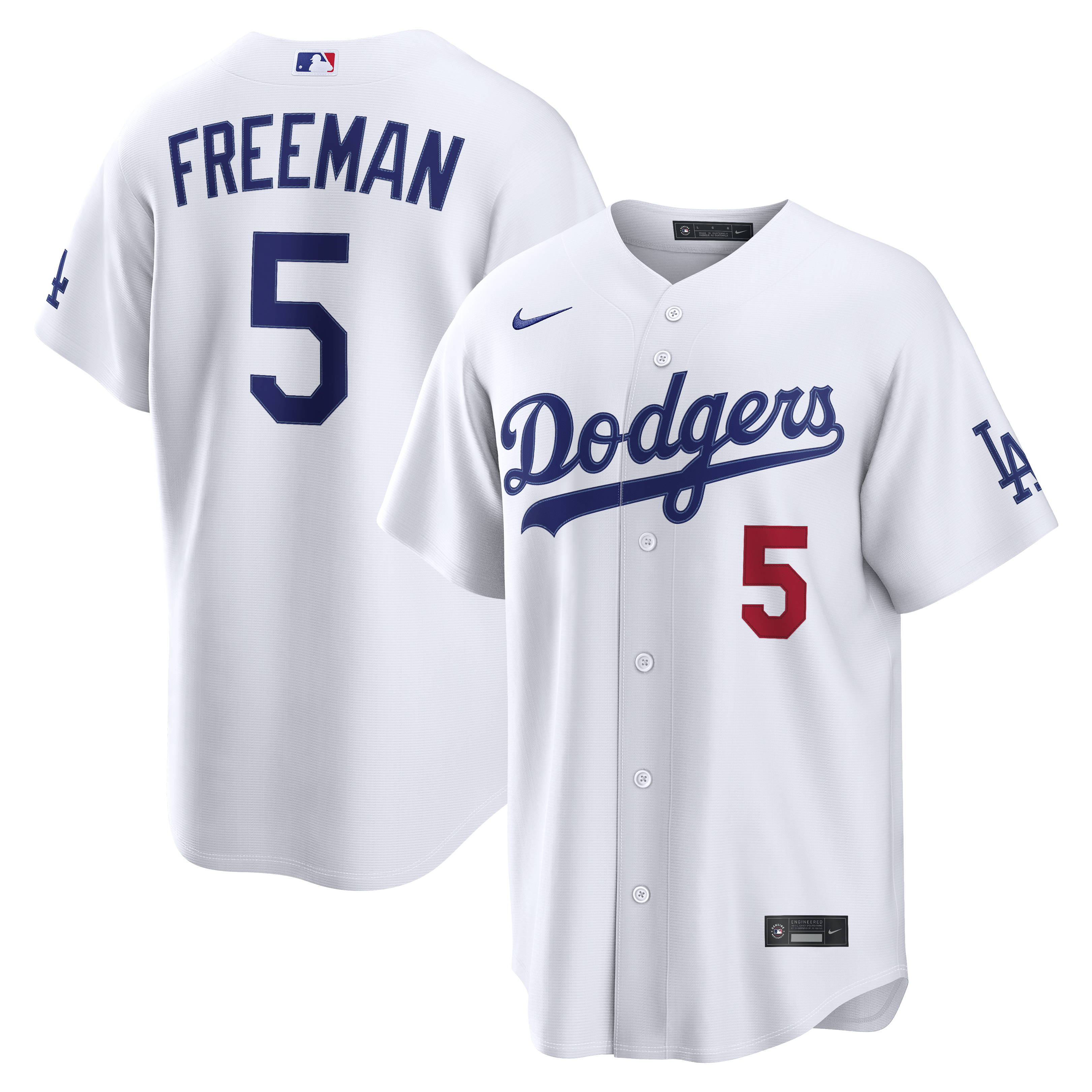 Freddie Freeman Los Angeles Dodgers Home Stadium Jersey - White