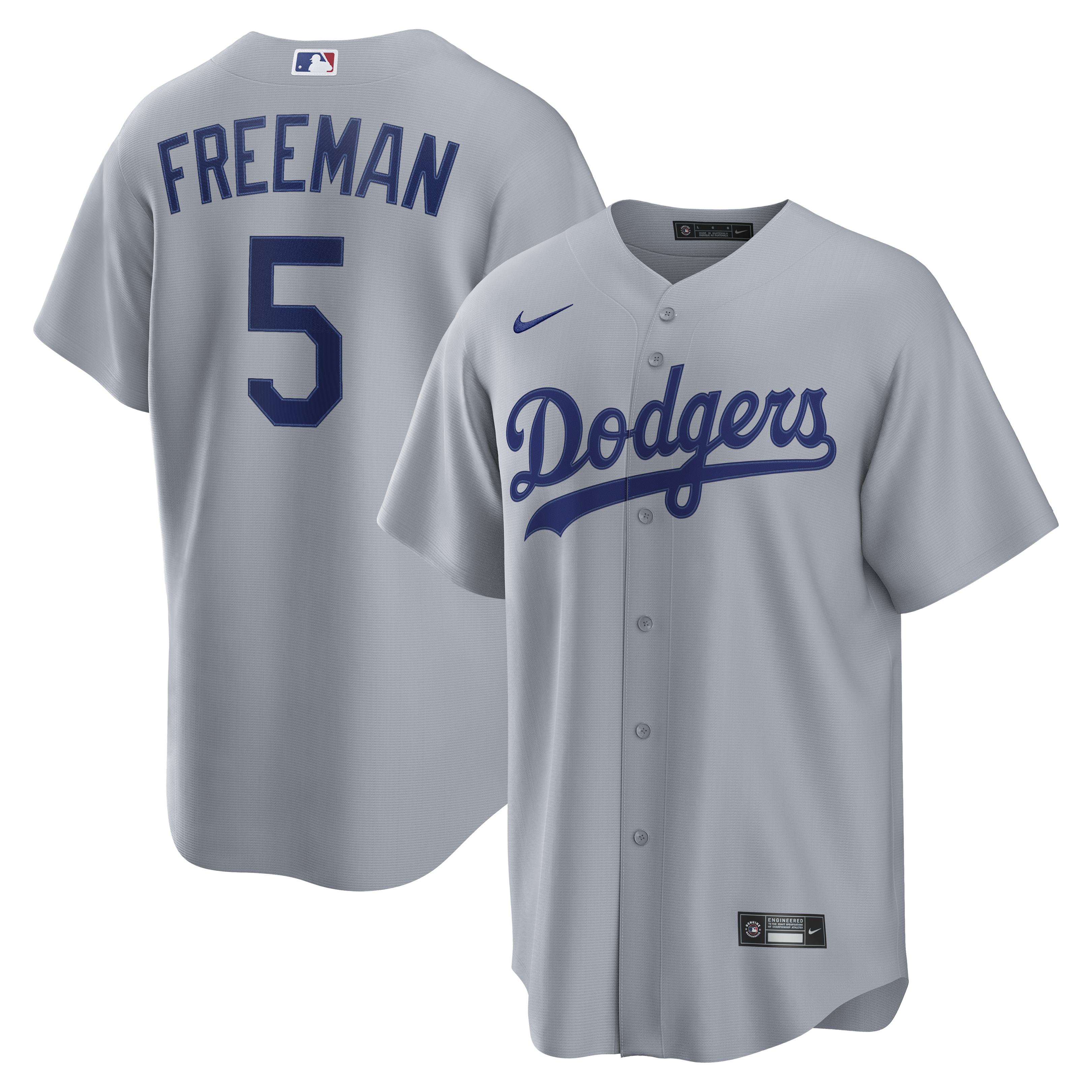 Freddie Freeman Los Angeles Dodgers Road Jersey - Gray