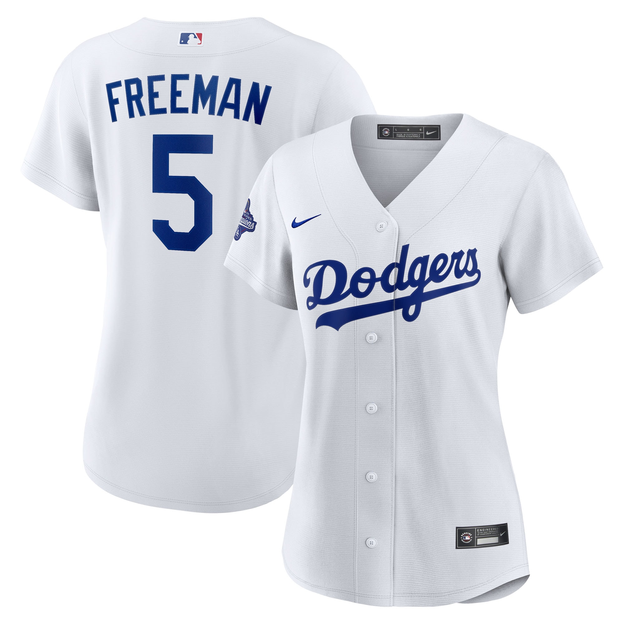 Freddie Freeman Los Angeles Dodgers Women's Home 2025 World Series Champions Jersey - White