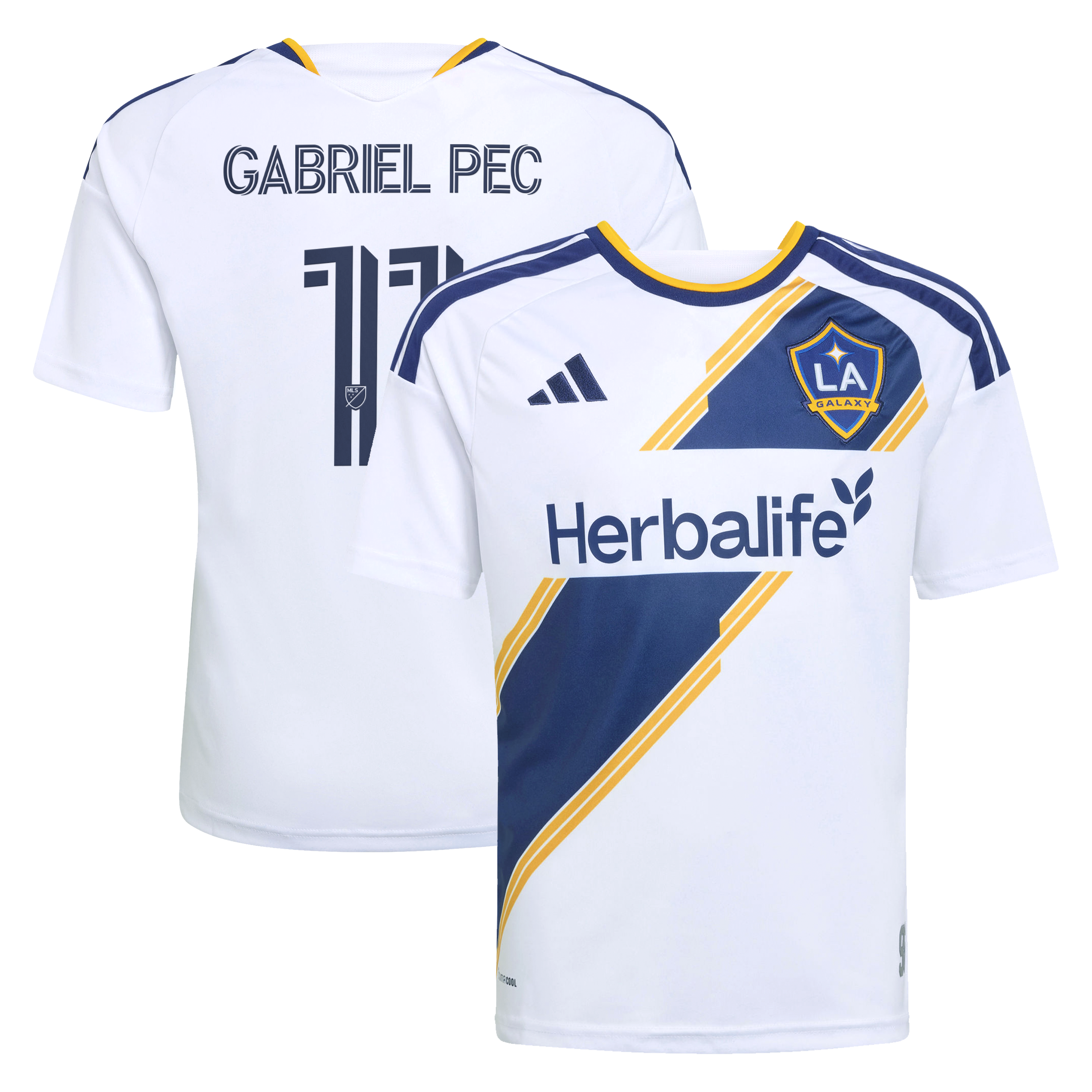 Gabriel Pec LA Galaxy Youth 2026 The VeloCITY Kit Jersey - White