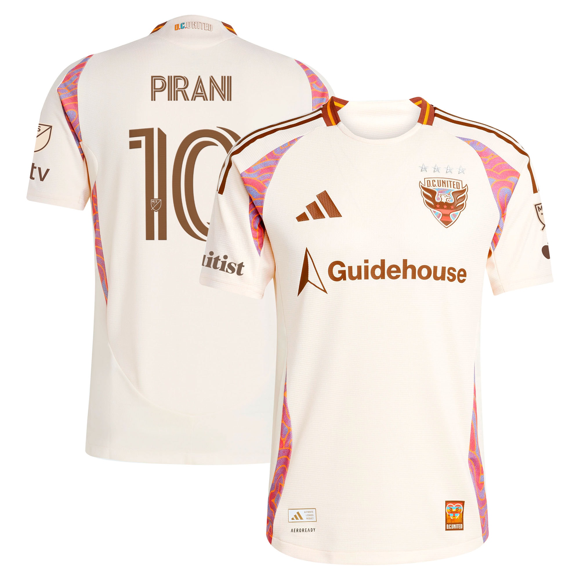 Gabriel Pirani D.C. United 2025 The Soul Kit On-Field Jersey - Natural