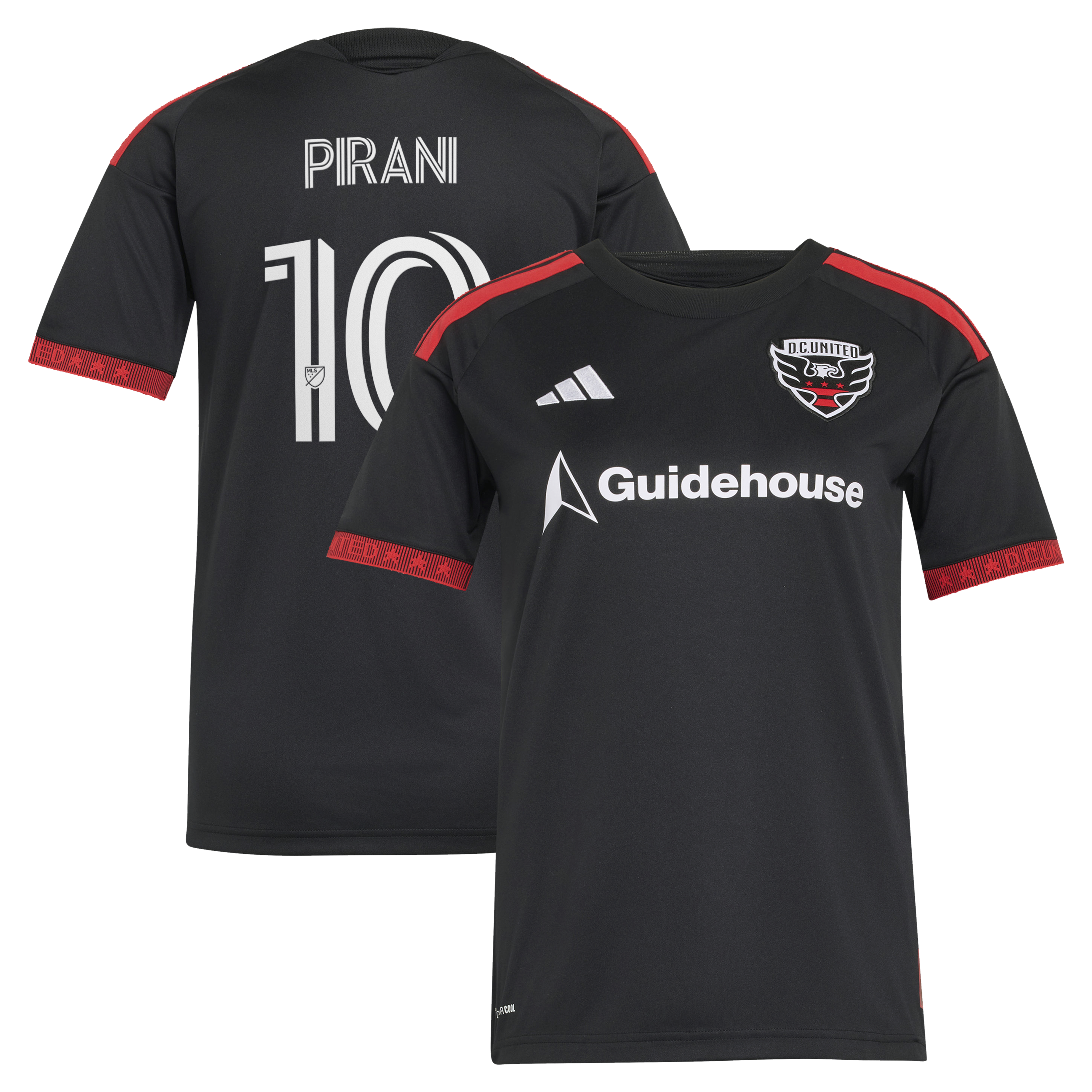 Gabriel Pirani D.C. United Women's 2026 Black-and-Red Kit Jersey - Black