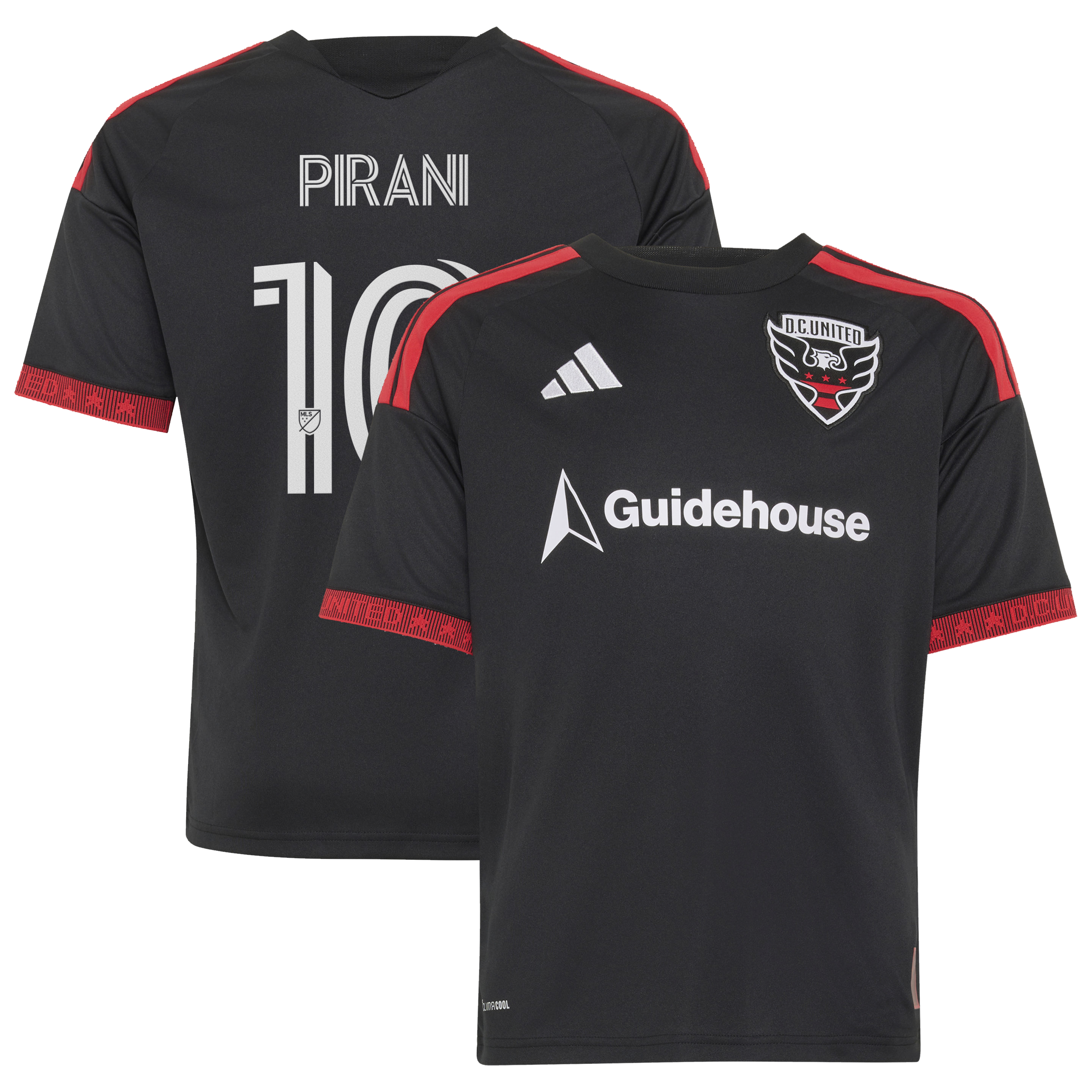 Gabriel Pirani D.C. United Youth 2026 Black-and-Red Kit Jersey - Black