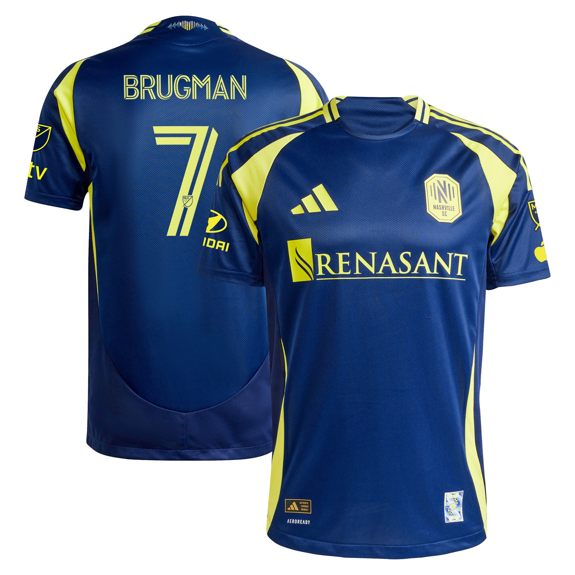 Gastón Brugman Nashville SC 2025 The Heart Of Nashville Kit Player Jersey - Navy