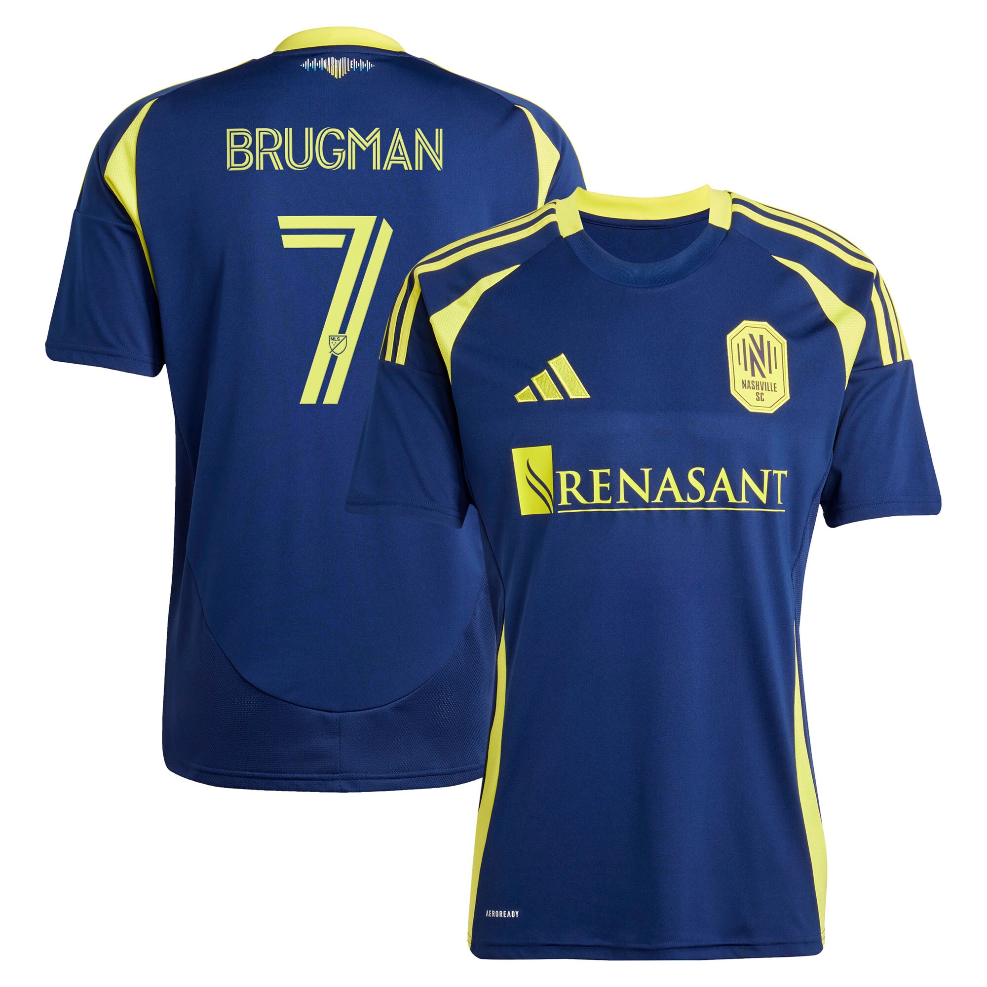 Gastón Brugman Nashville SC 2025 The Heart of Nashville Kit Player Jersey - Navy