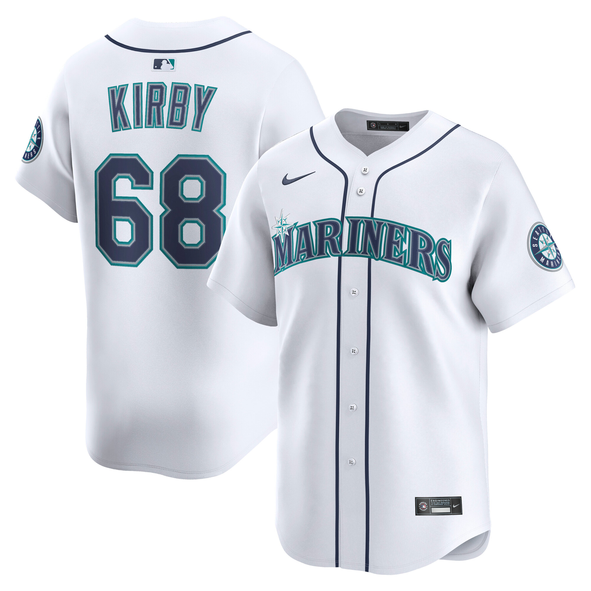 George Kirby Seattle Mariners Home Limited Player Jersey - White
