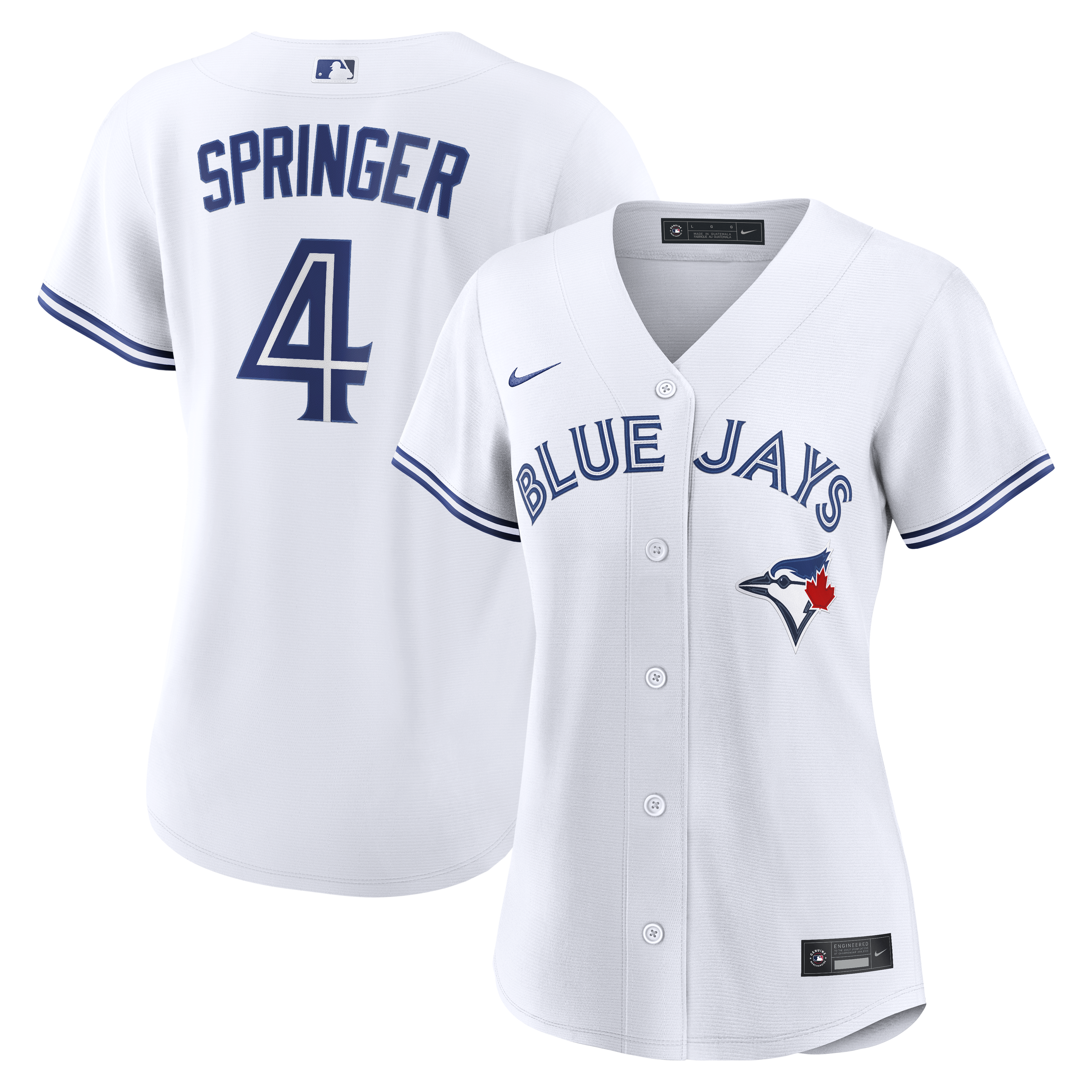 George Springer Toronto Blue Jays Women's Home Jersey - White