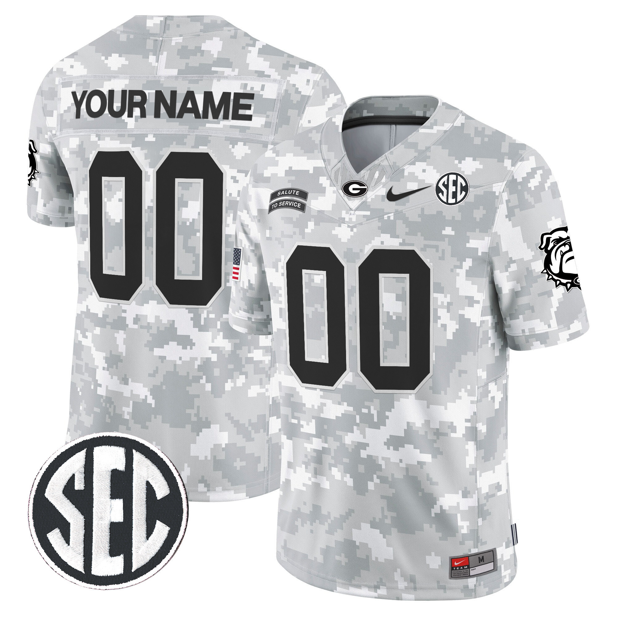Georgia Bulldogs Camo Jersey - Nike - Salute to Service