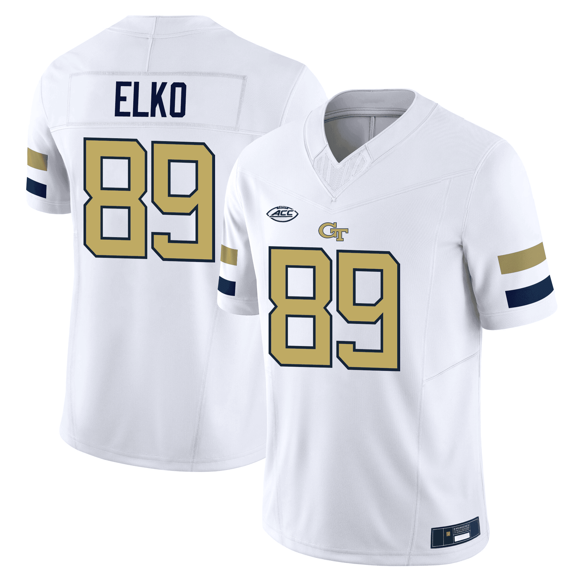 Alternative view of Georgia Tech Shanahan #43 Jersey - Nike - White