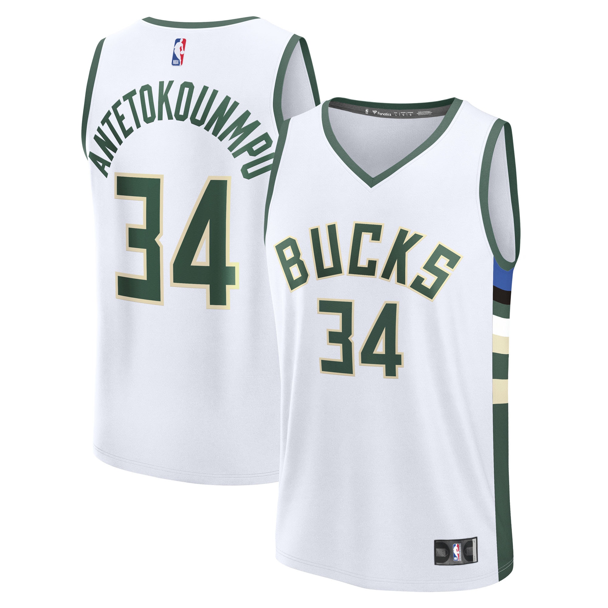 Giannis Antetokounmpo Milwaukee Bucks Fanatics Fast Break Player Jersey - Association Edition - White