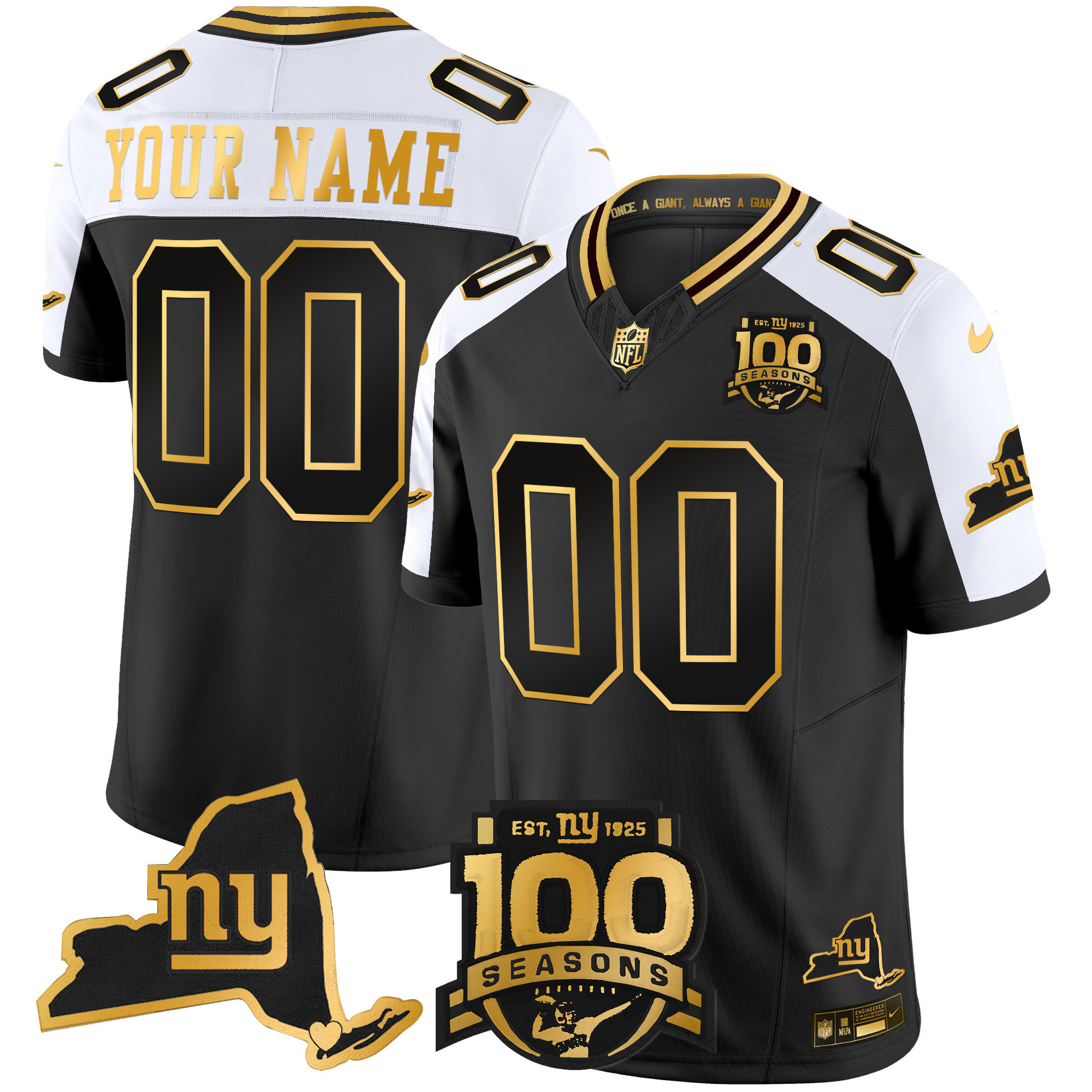 Giants 100 Seasons Jersey - Nike Black & Gold Limited Edition