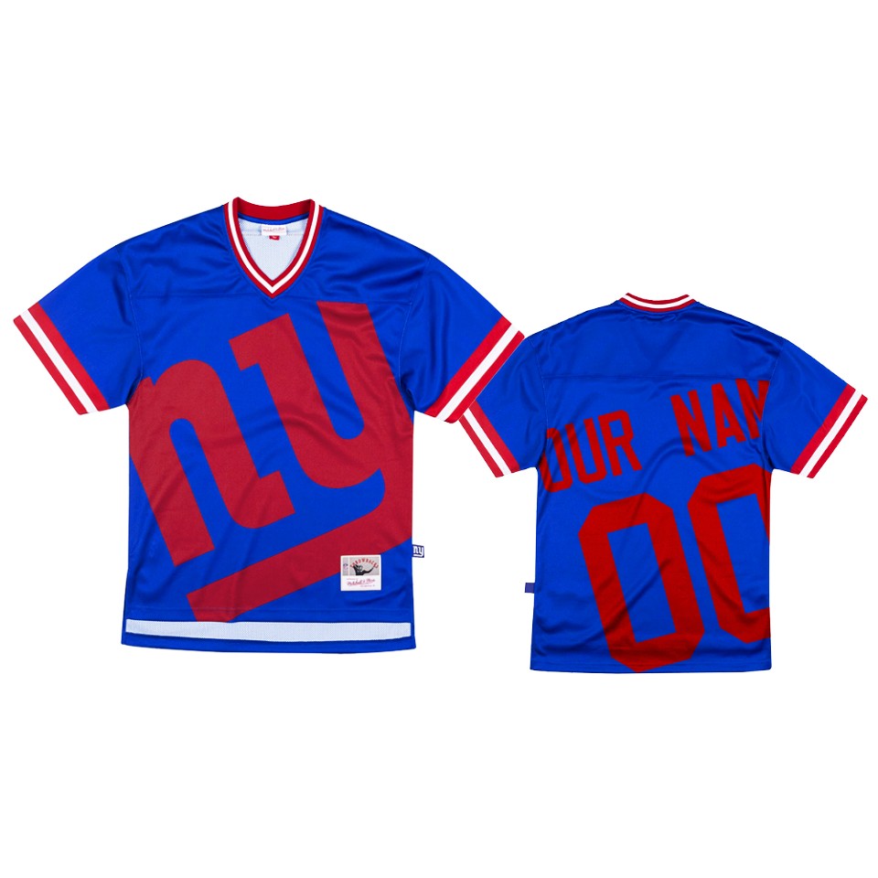 Giants Blue Custom Jersey - Mitchell & Ness
