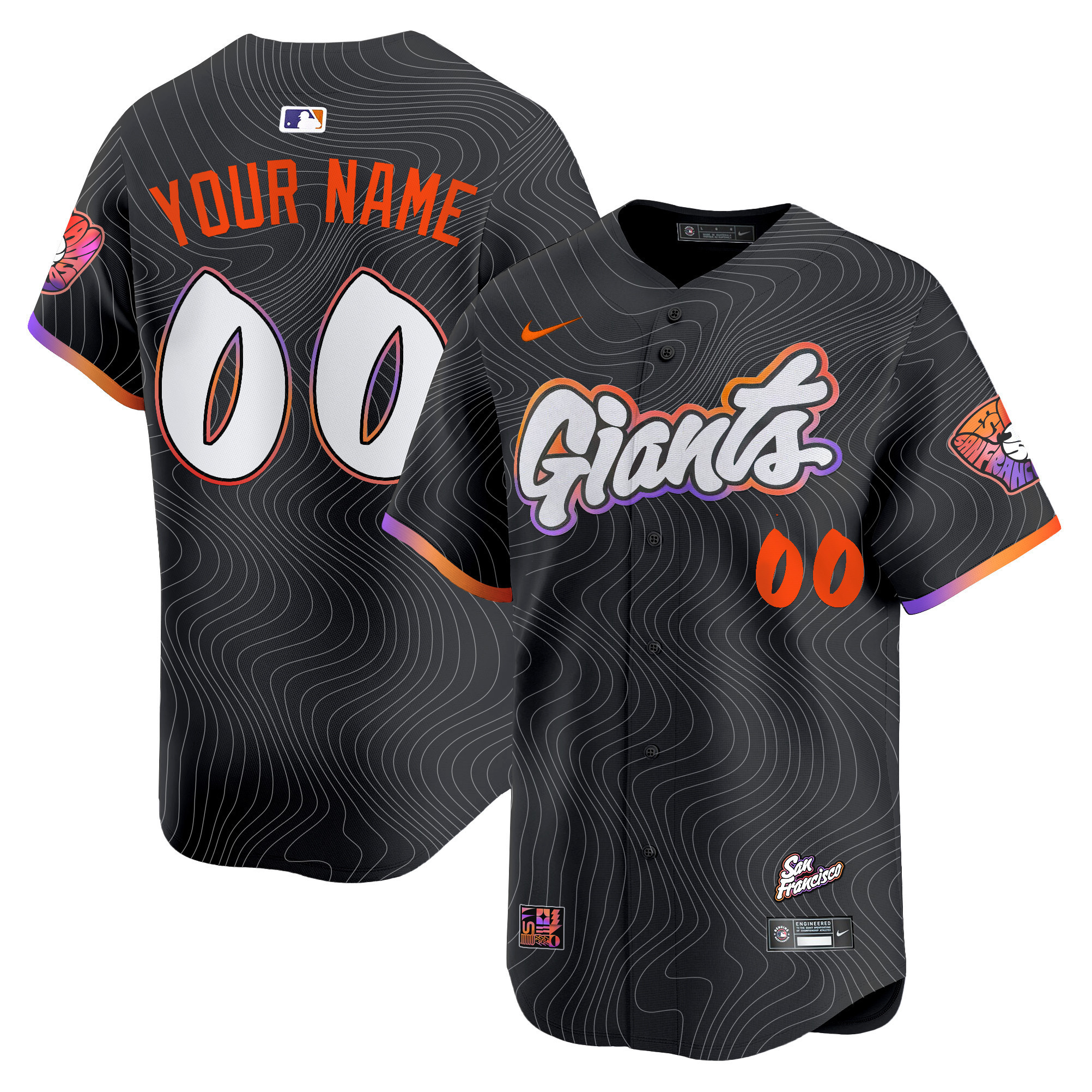 Giants City Connect Jersey - Nike - Personalized Black