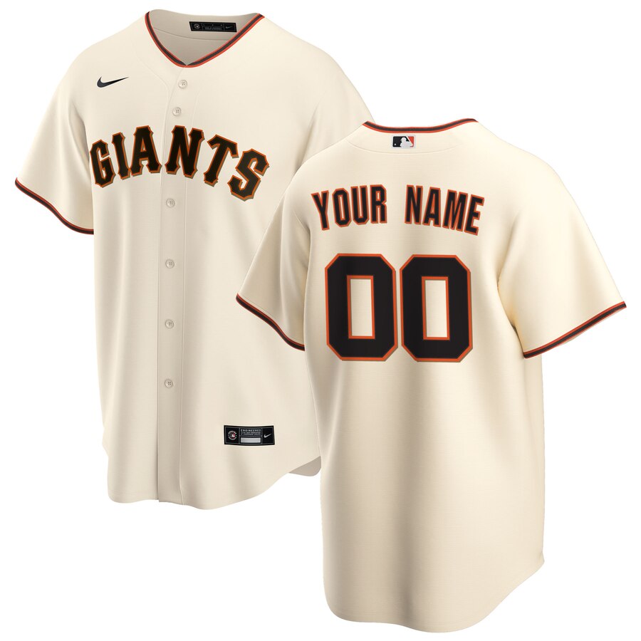 Giants Cream Custom Jersey nike - Nike Giants Cream Custom Jersey