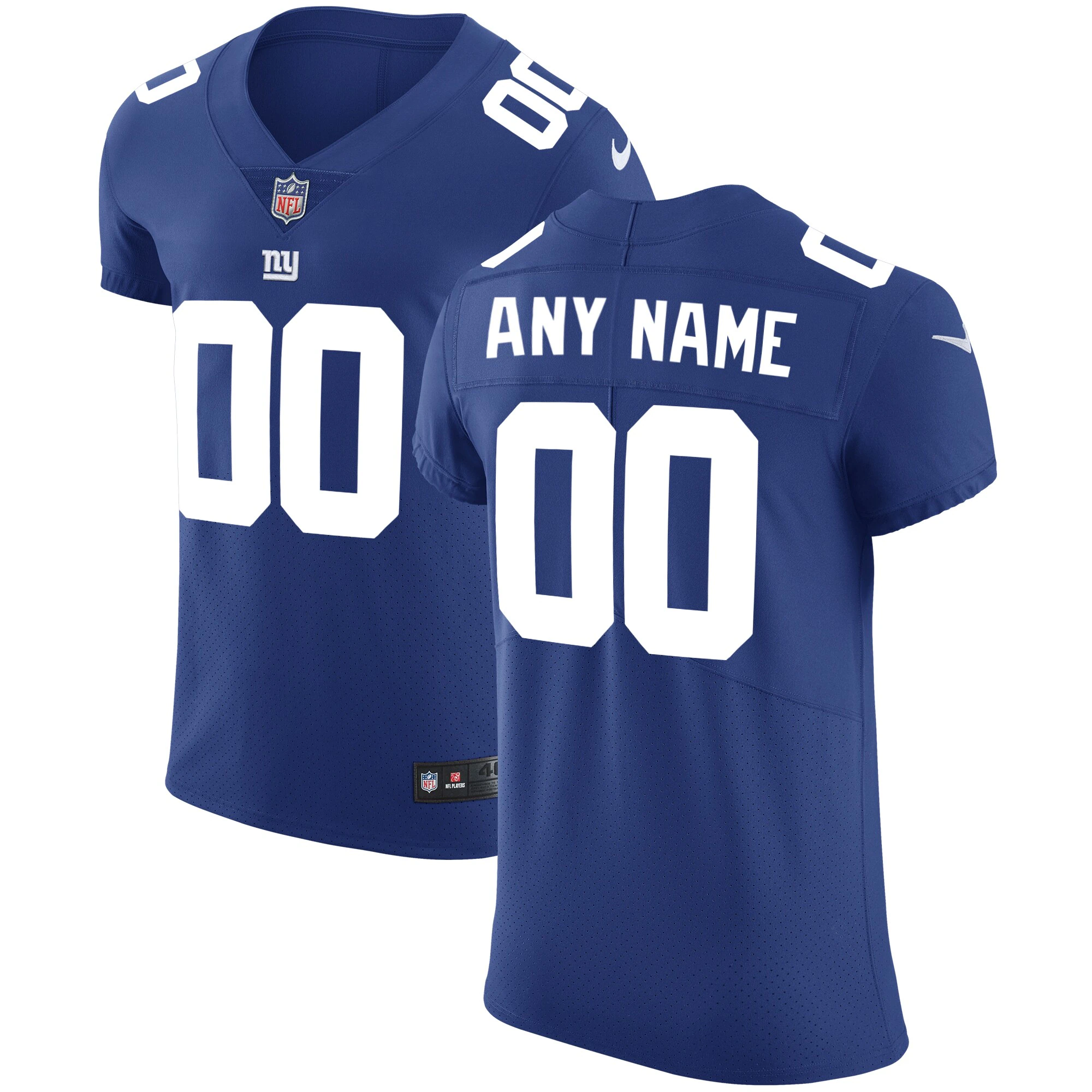 Alternative view of Giants Royal Blue Jersey nike - Nike Giants Royal Blue Personalized