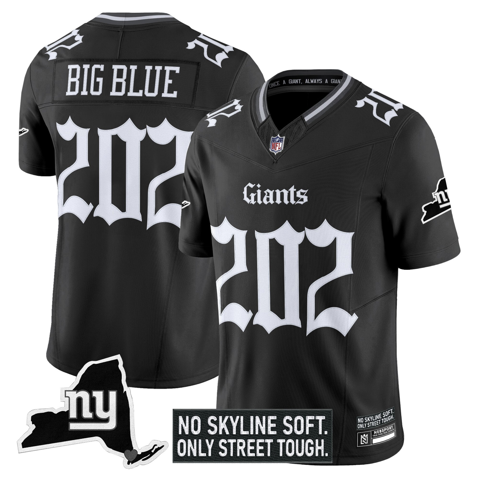 Alternative view of Giants Skattebo Black Jersey - Giants Skattebo #44 Black Jersey - Fan