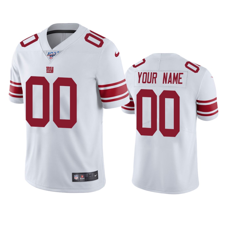 Giants White & Red Custom Jersey - Nike - Personalized NFL