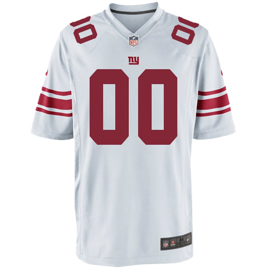 Alternative view of Giants White Burgundy Custom Jersey - Nike Giants White Custom Jersey