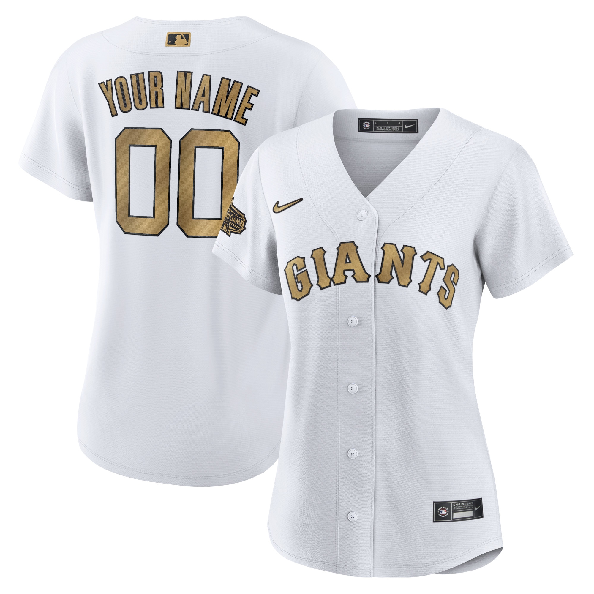 Giants White Gold 2020 Jersey - Nike - Custom MLB