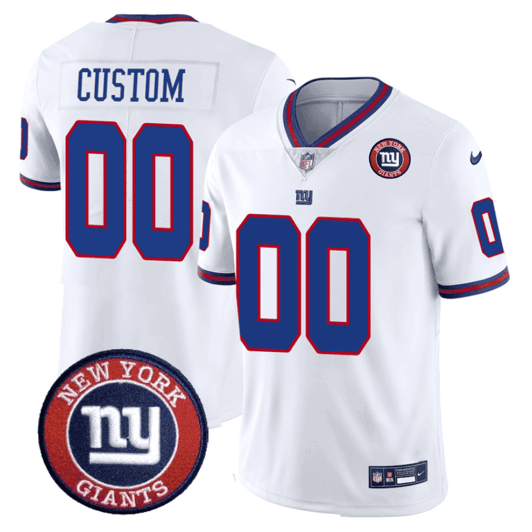 Giants White Throwback Jersey - Nike - Customizable