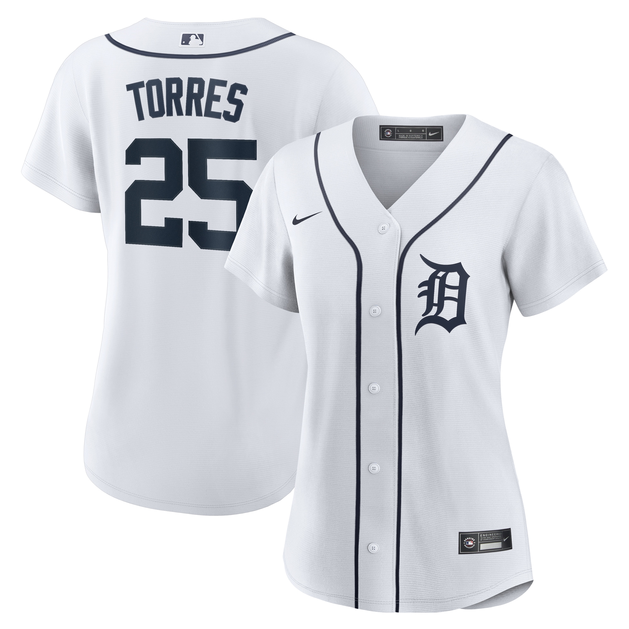 Gleyber Torres Detroit Tigers Women's Home Jersey - White