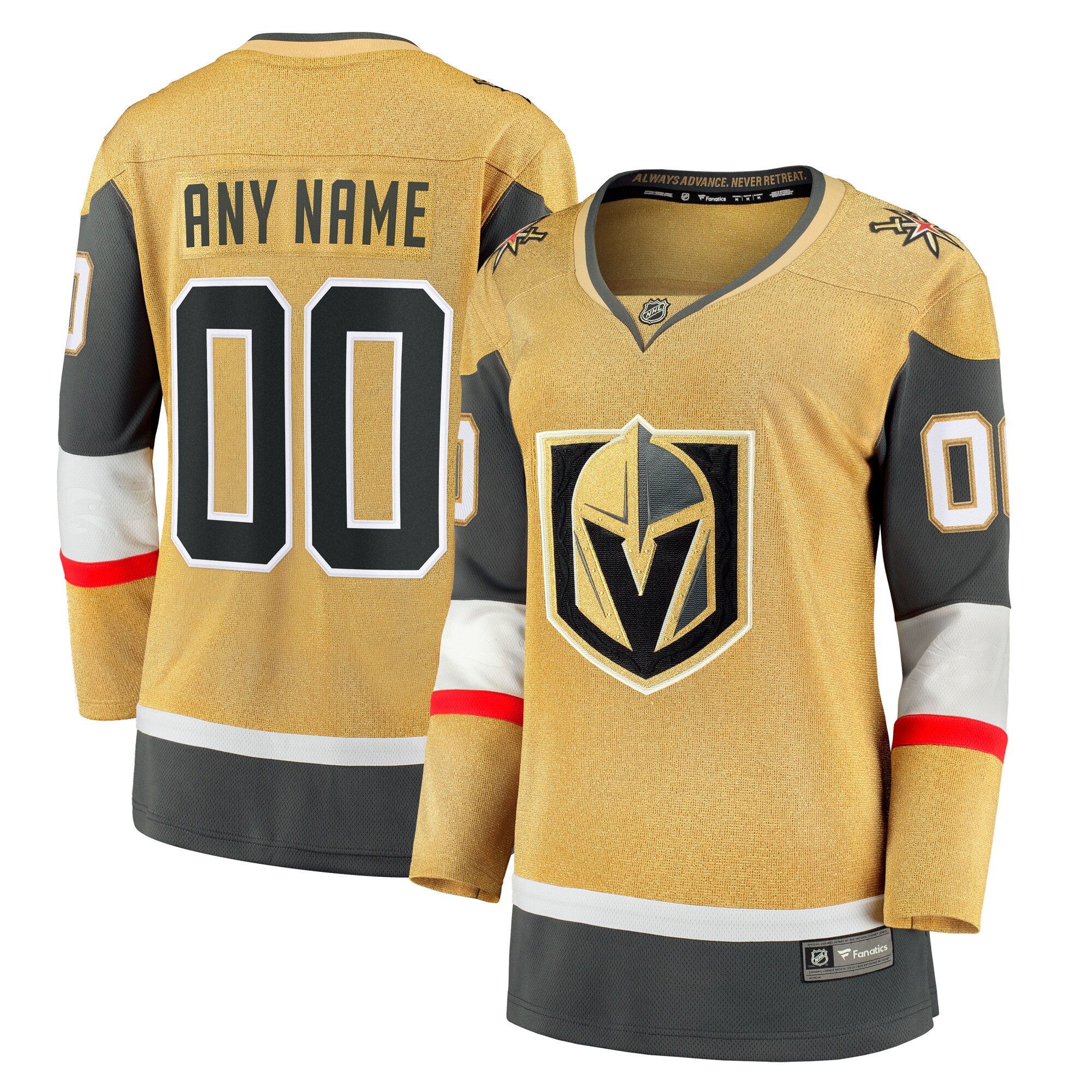 Golden Knights Custom Gold Jersey - Fanatics Vegas Golden Knights