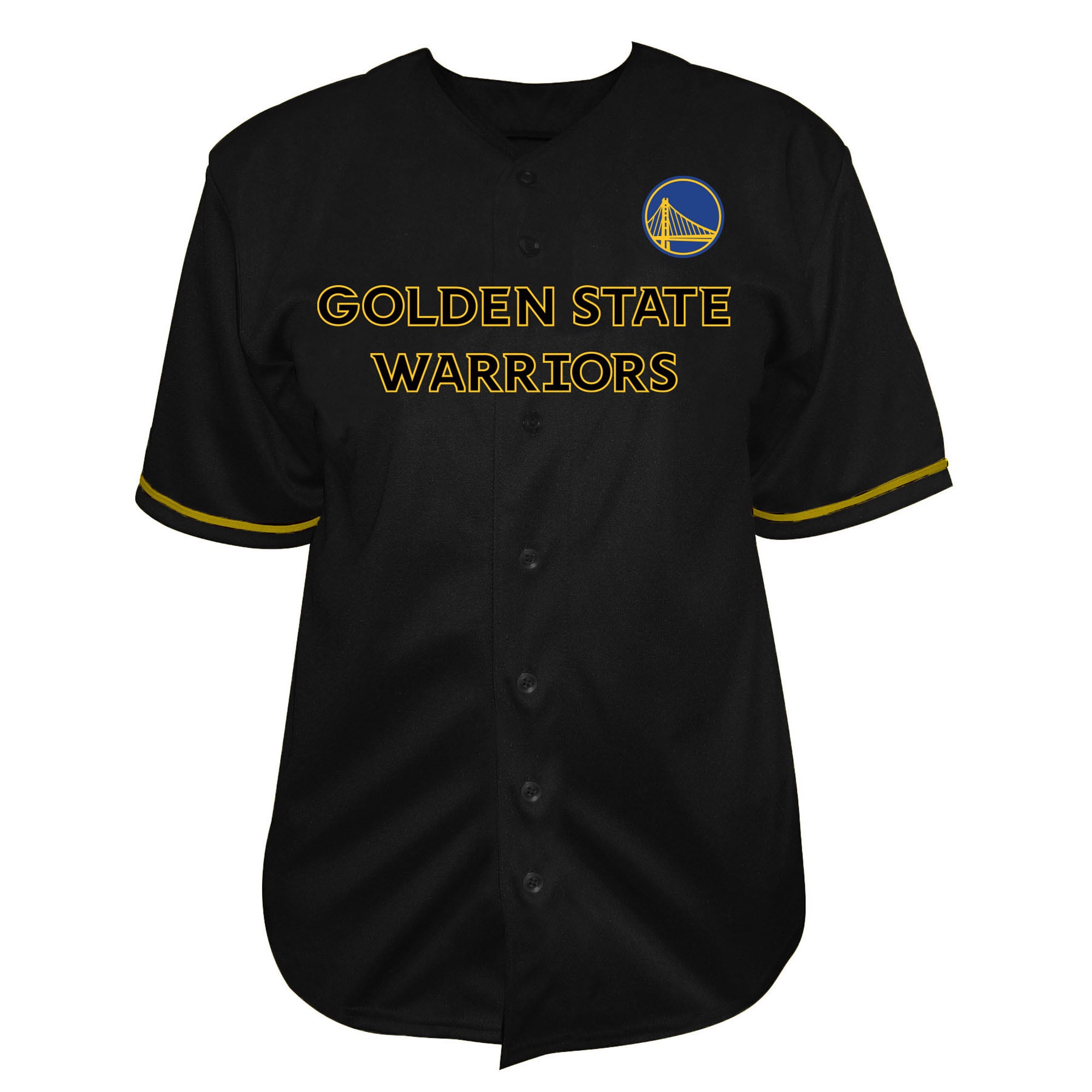 Golden State Warriors Fanatics Big & Tall Pop Full-Button Jersey - Black