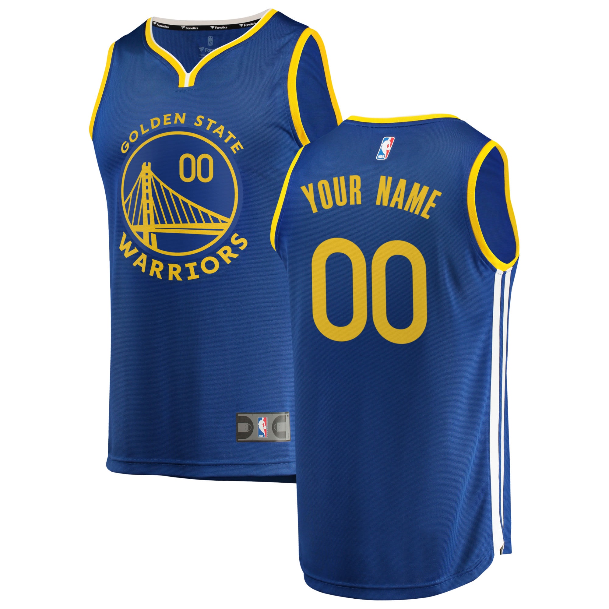 Golden State Warriors Fanatics Youth 2019/20 Fast Break Custom Jersey Royal - Icon Edition