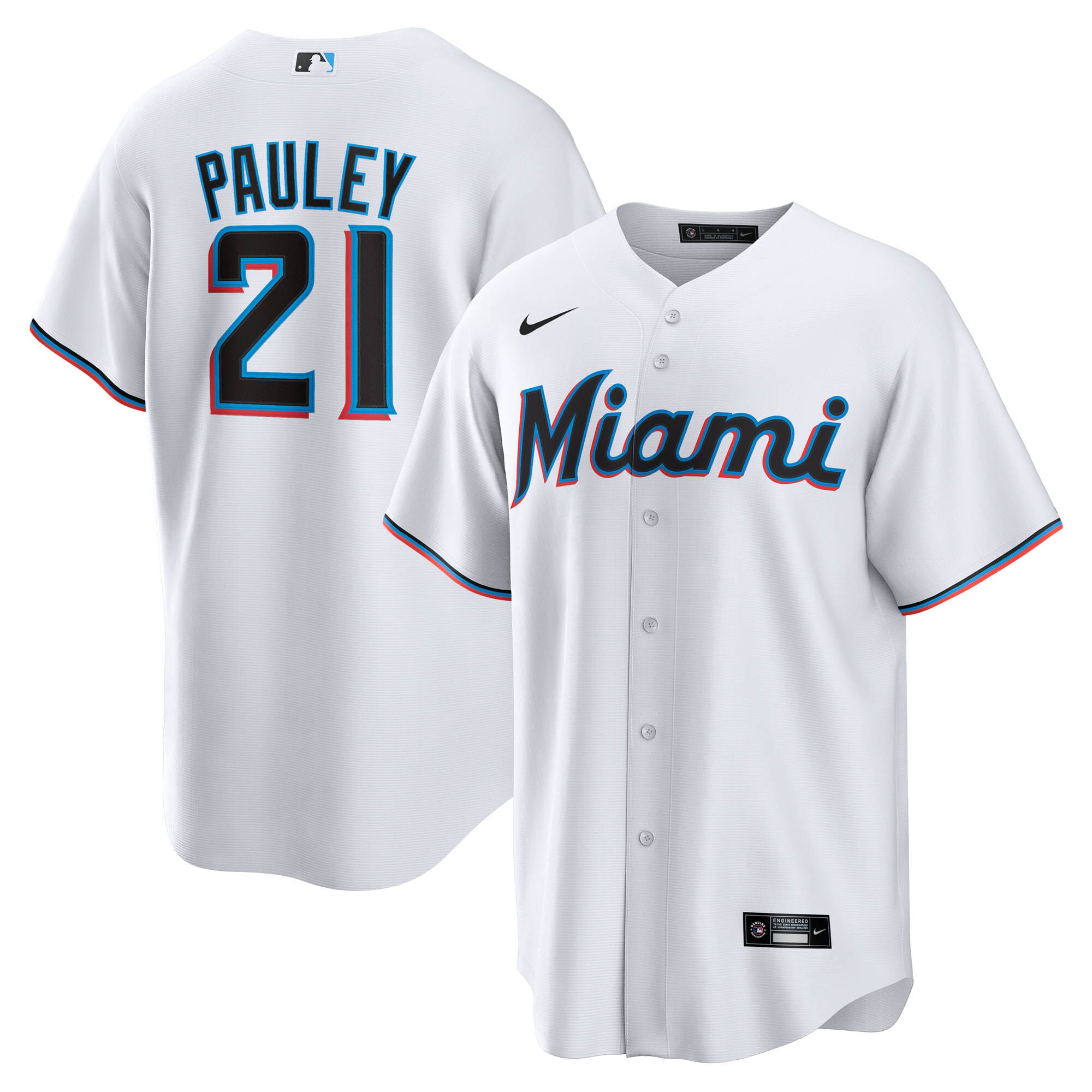 Graham Pauley Miami Marlins Home Jersey - White