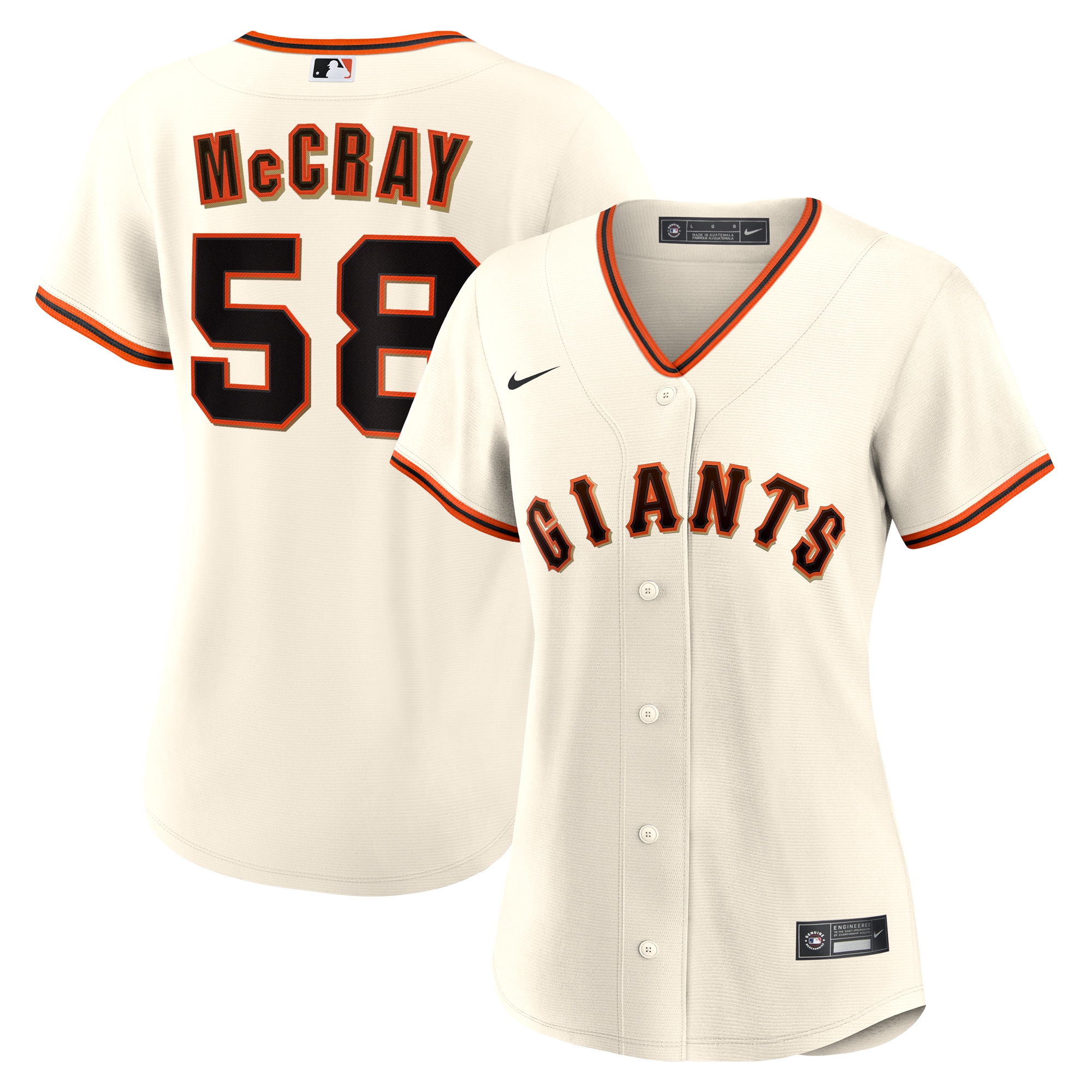 Grant McCray San Francisco Giants Women's Home Jersey - Cream