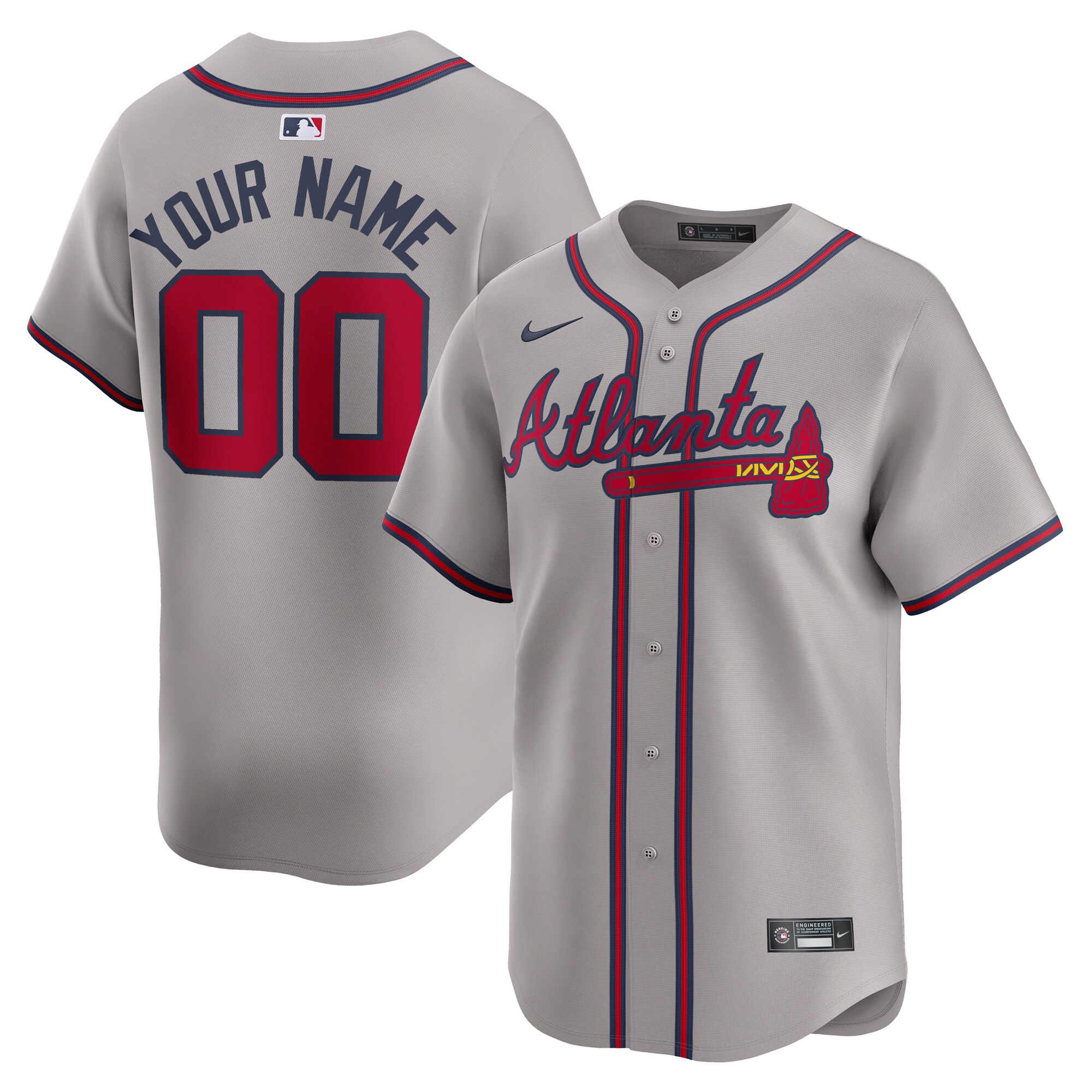 Gray Atlanta Braves Jersey - Nike - Official MLB Gear